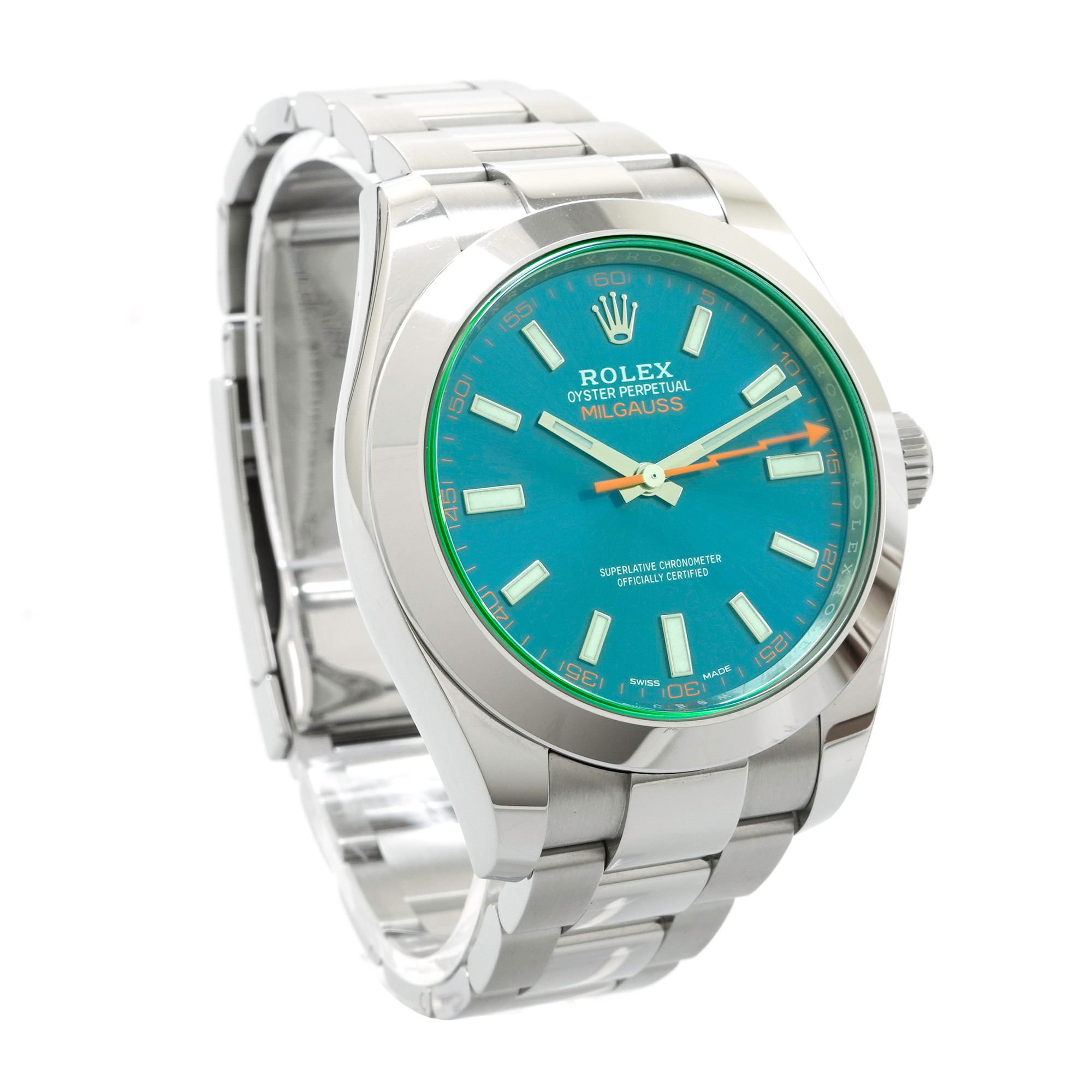 Rolex Milgauss 116400GV Blue Dial *Green Crystal* *2021* - Inventory 3612