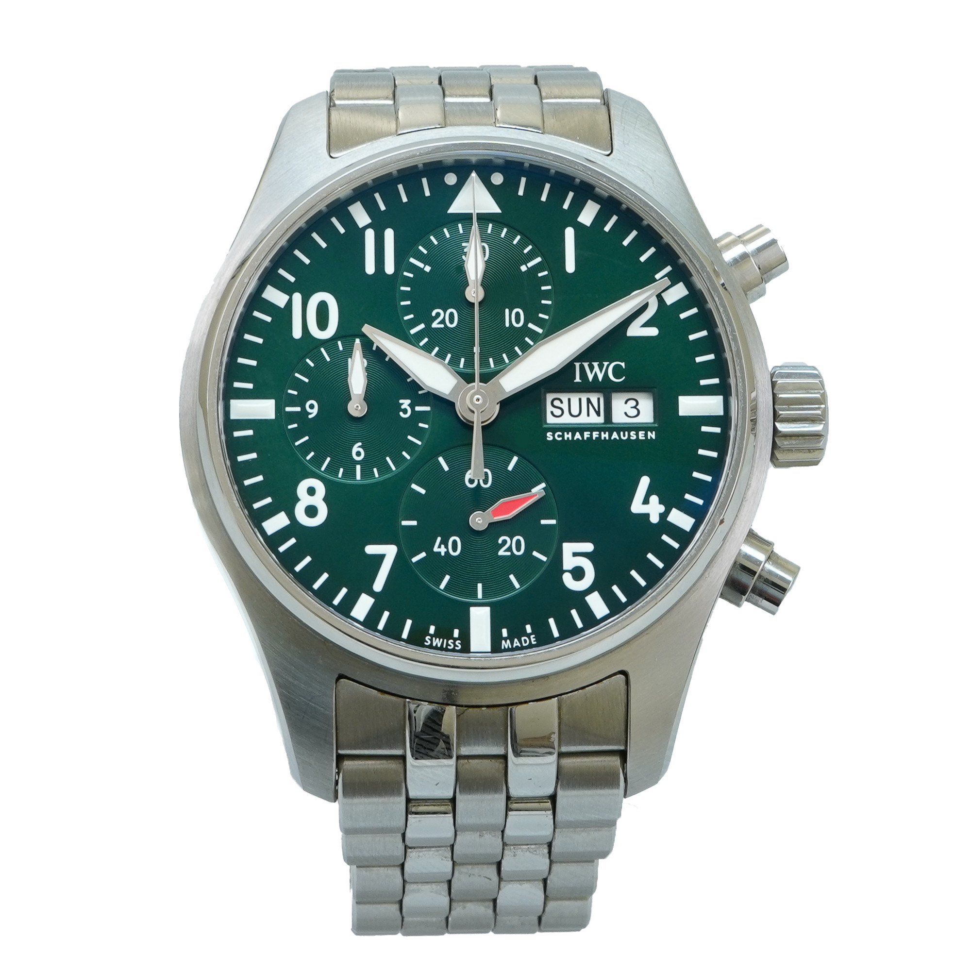 IWC Pilots Watch Chronograph 41  IW388104 *Green Dial* *2022* - Inventory 3790