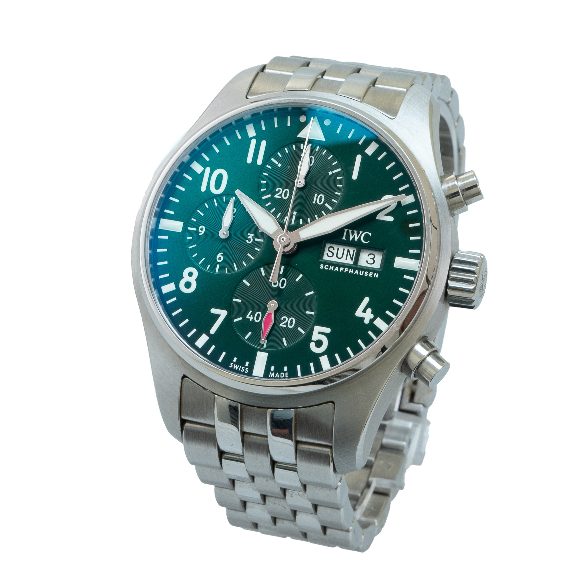 IWC Pilots Watch Chronograph 41  IW388104 *Green Dial* *2022* - Inventory 3790