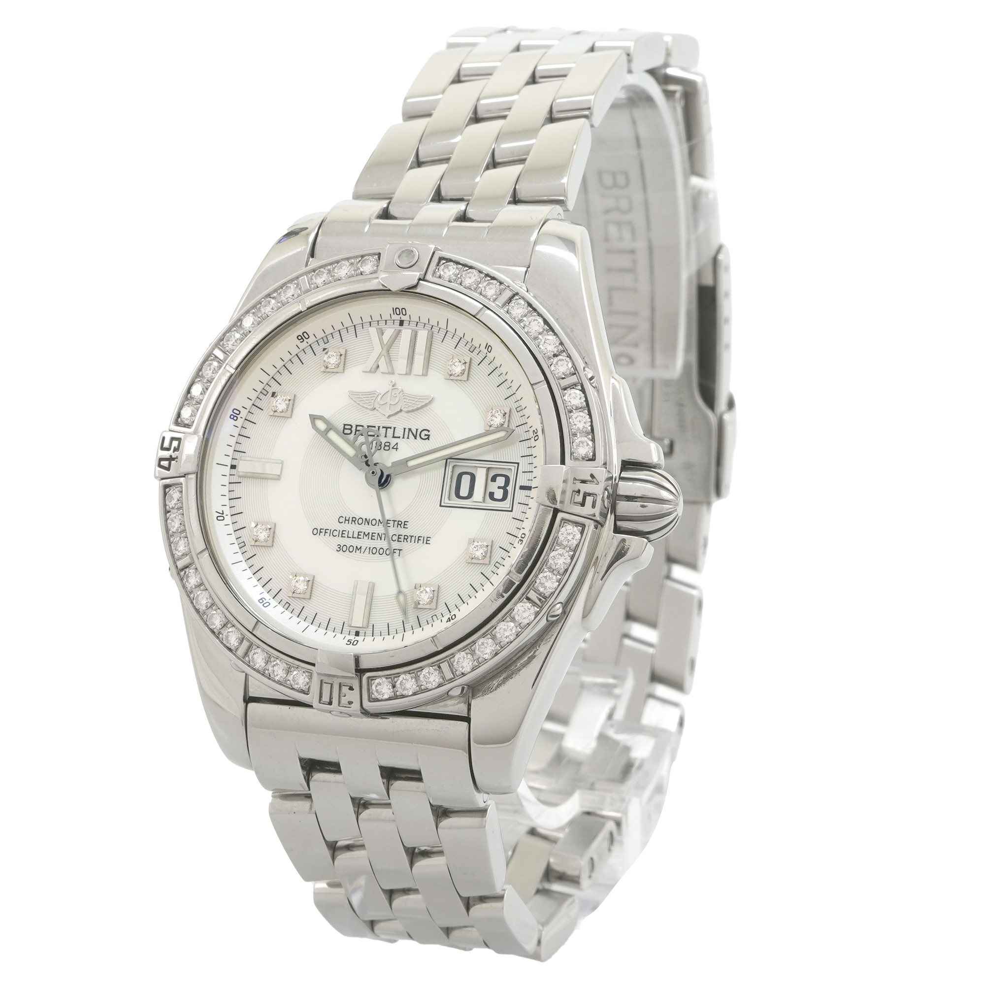 Breitling Cockpit 41mm Diamond Bezel & MOP Dial A49350 - Inventory 3783