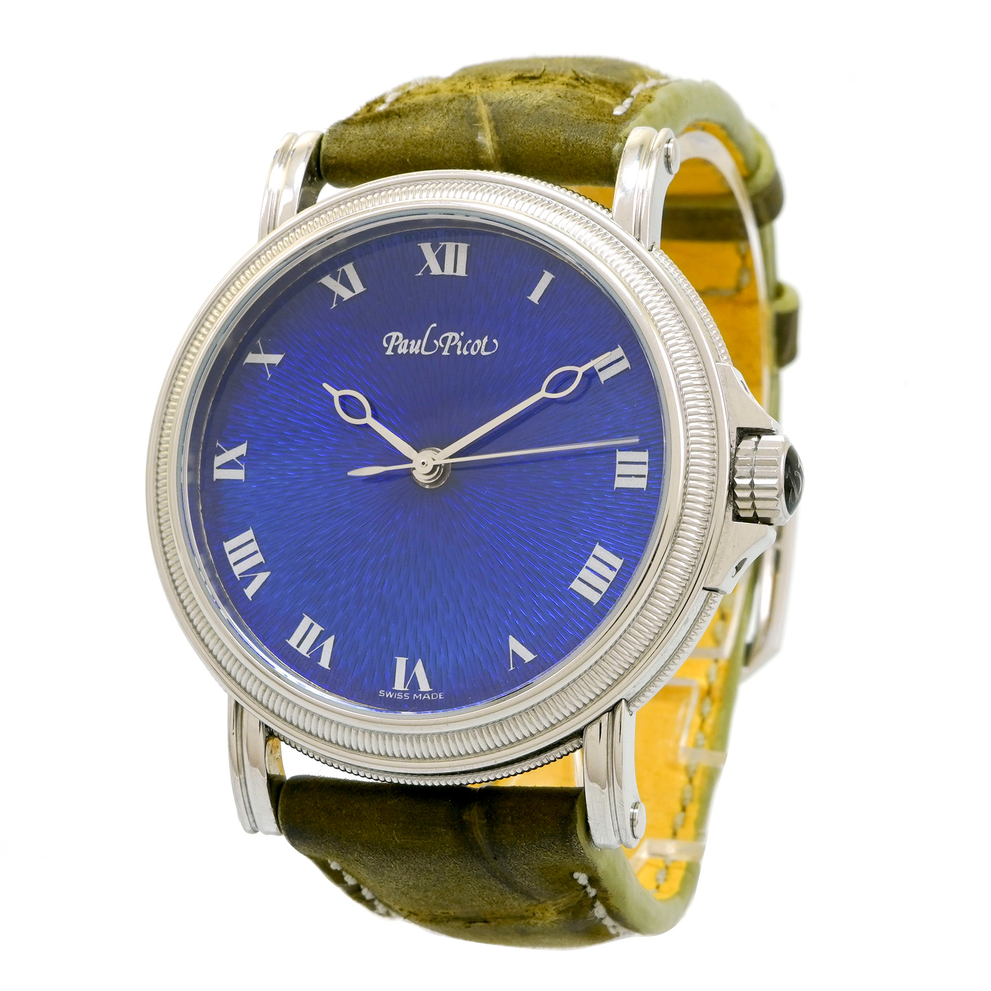 Paul Picot Flinque Grand Feu Blue Enamel Chronometer - Inventory 3894