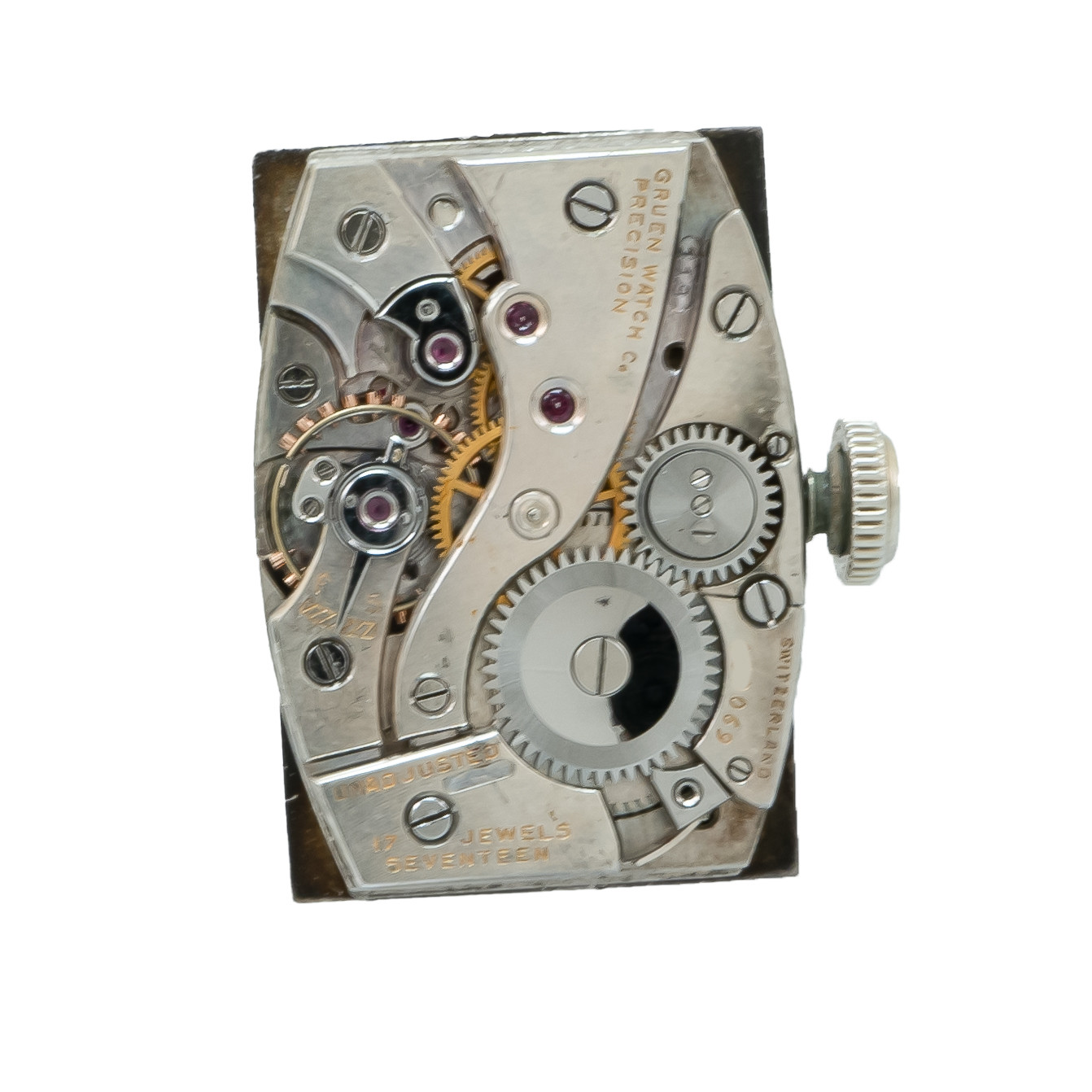 Gruen 1920's Vintage Quadron Two Tone - Inventory 3960