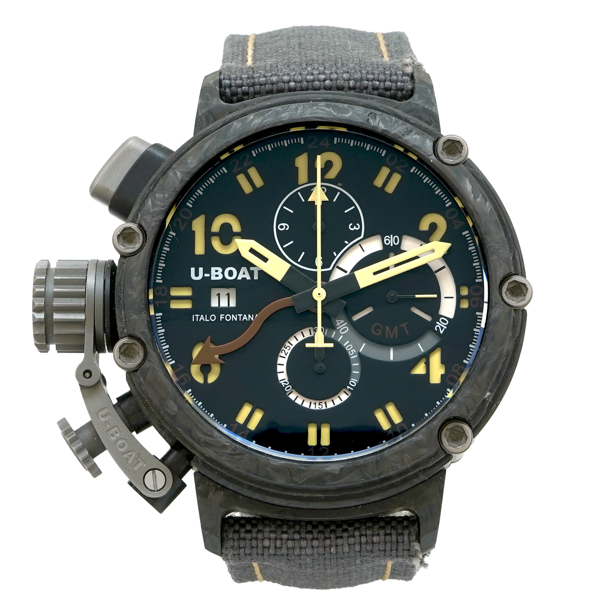U-Boat Chimera Carbon GMT 7177 48mm - Inventory 4601 - DelrayWatch.com