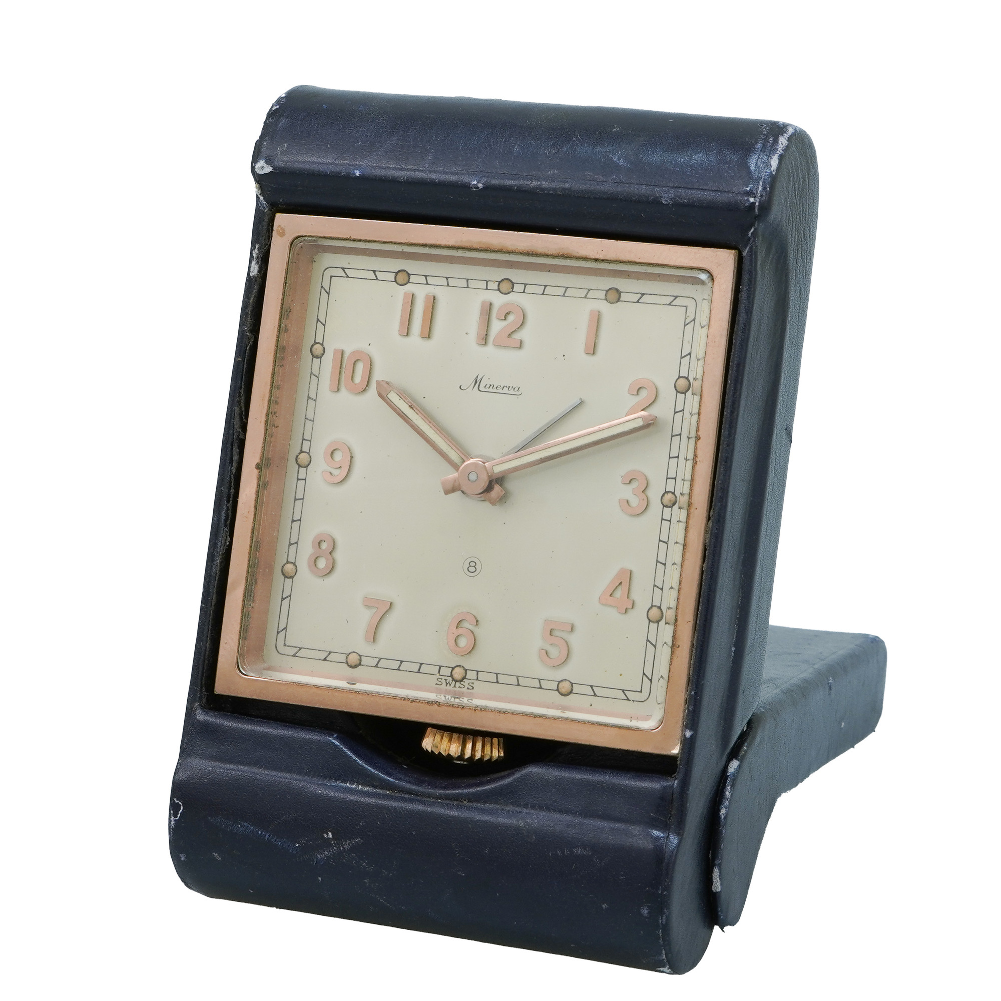 Minerva 8 Day Tavel Alarm Clock *Vintage* - Inventory 4081