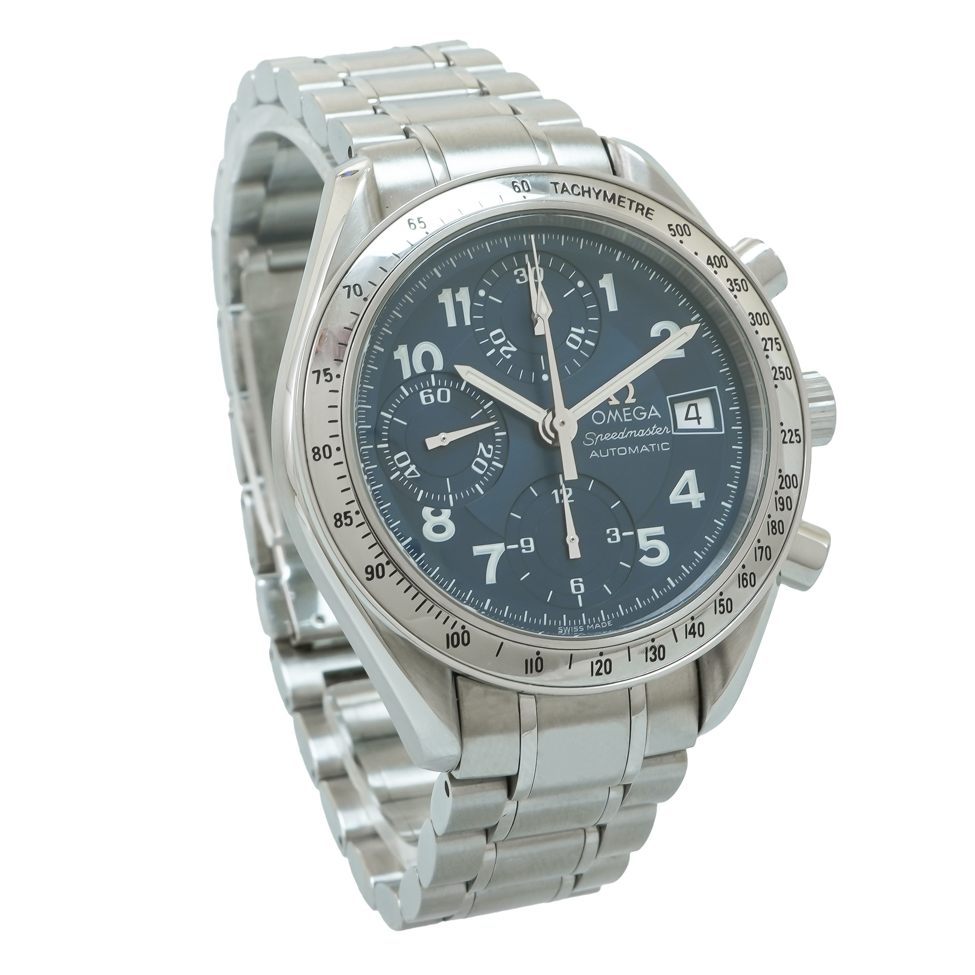 Omega Speedmaster Date Chronograph 3513.82 *Blue Dial* - Inventory 4097