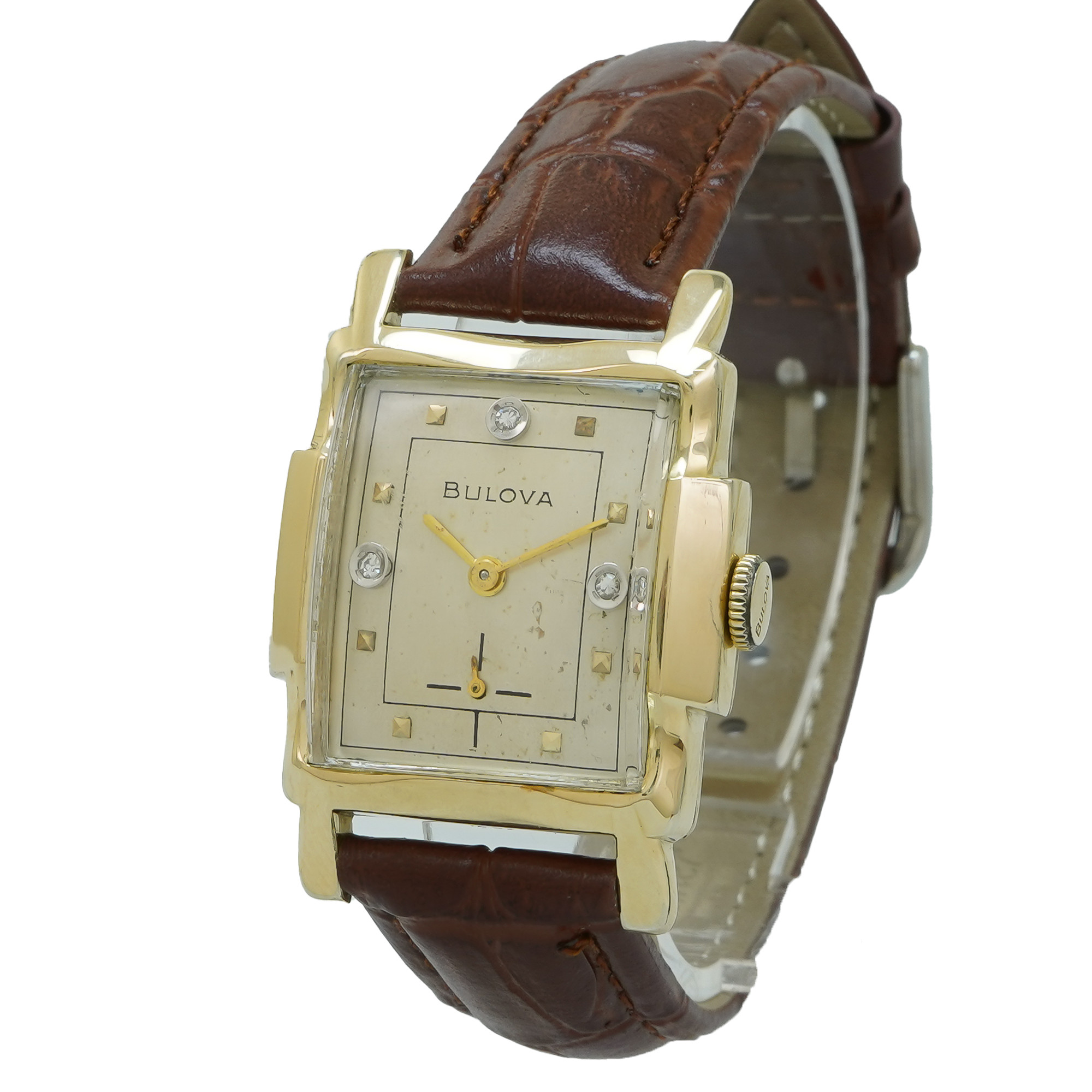 Bulova Vintage 1954 with Diamond Hour Markers - Inventory 4053