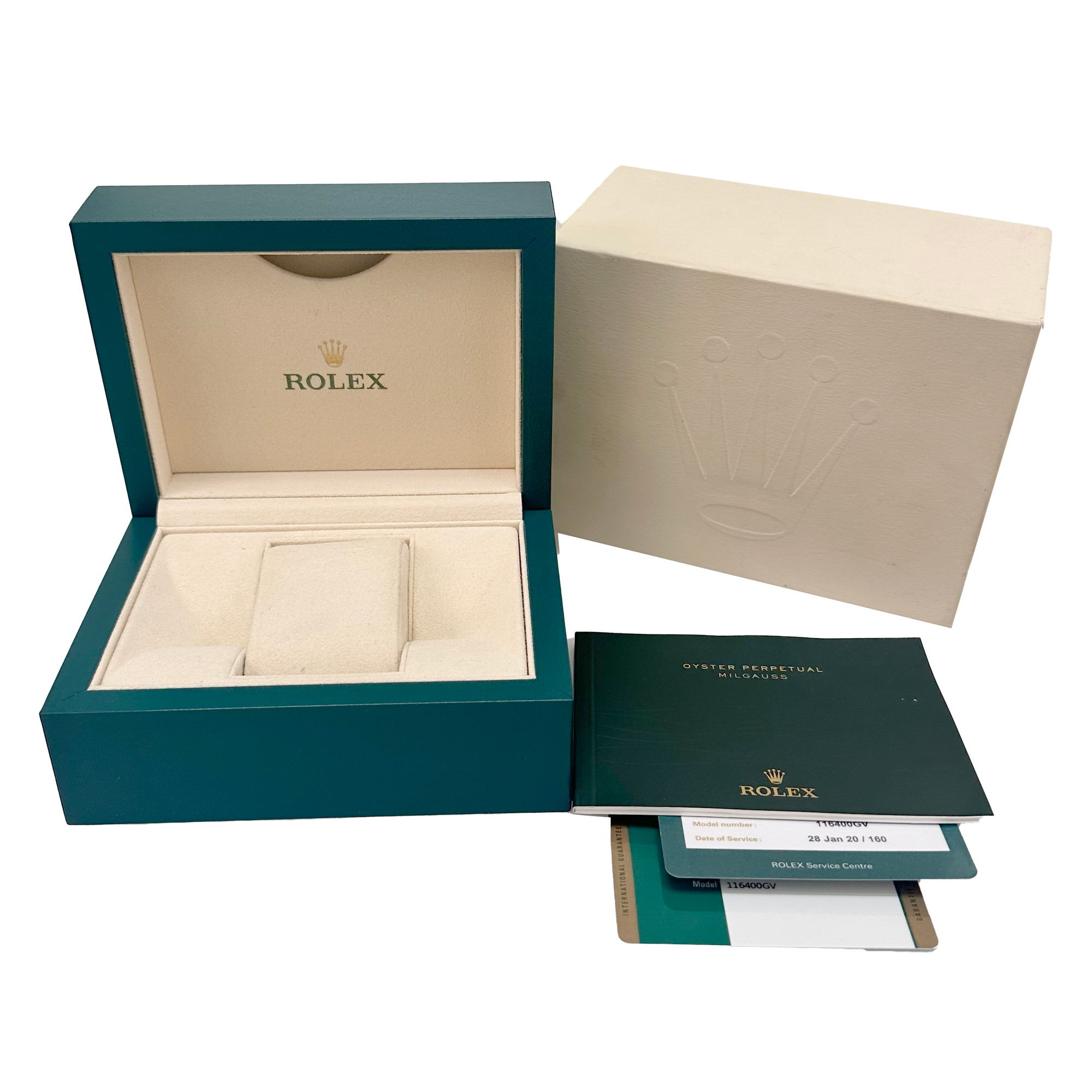 Rolex Milgauss Blue 116400GV *Green Crystal* - Inventory 4175