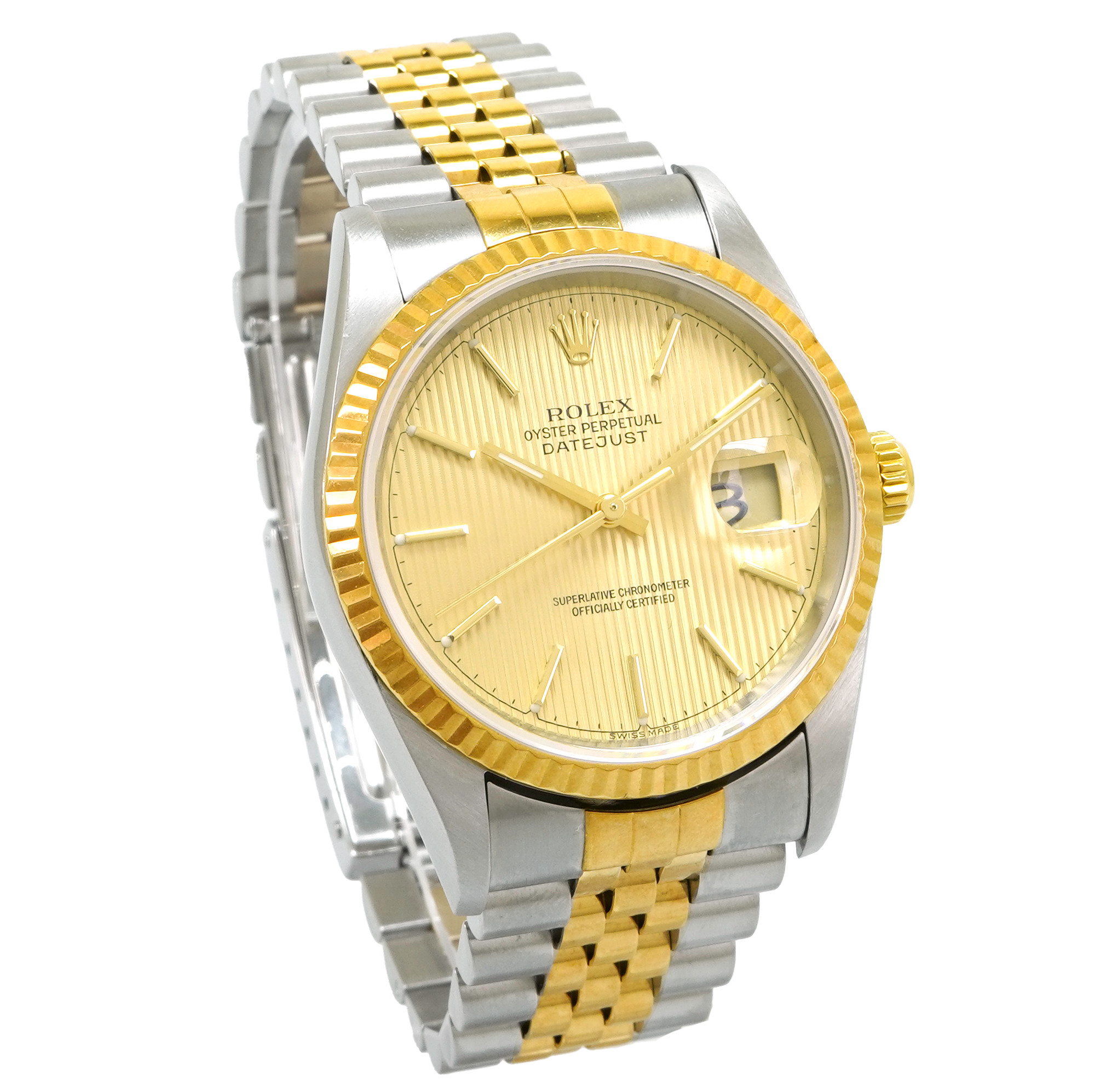 Rolex Datejust 36 Champagne Tapestry Dial 16233 *2004* - Inventory 4202
