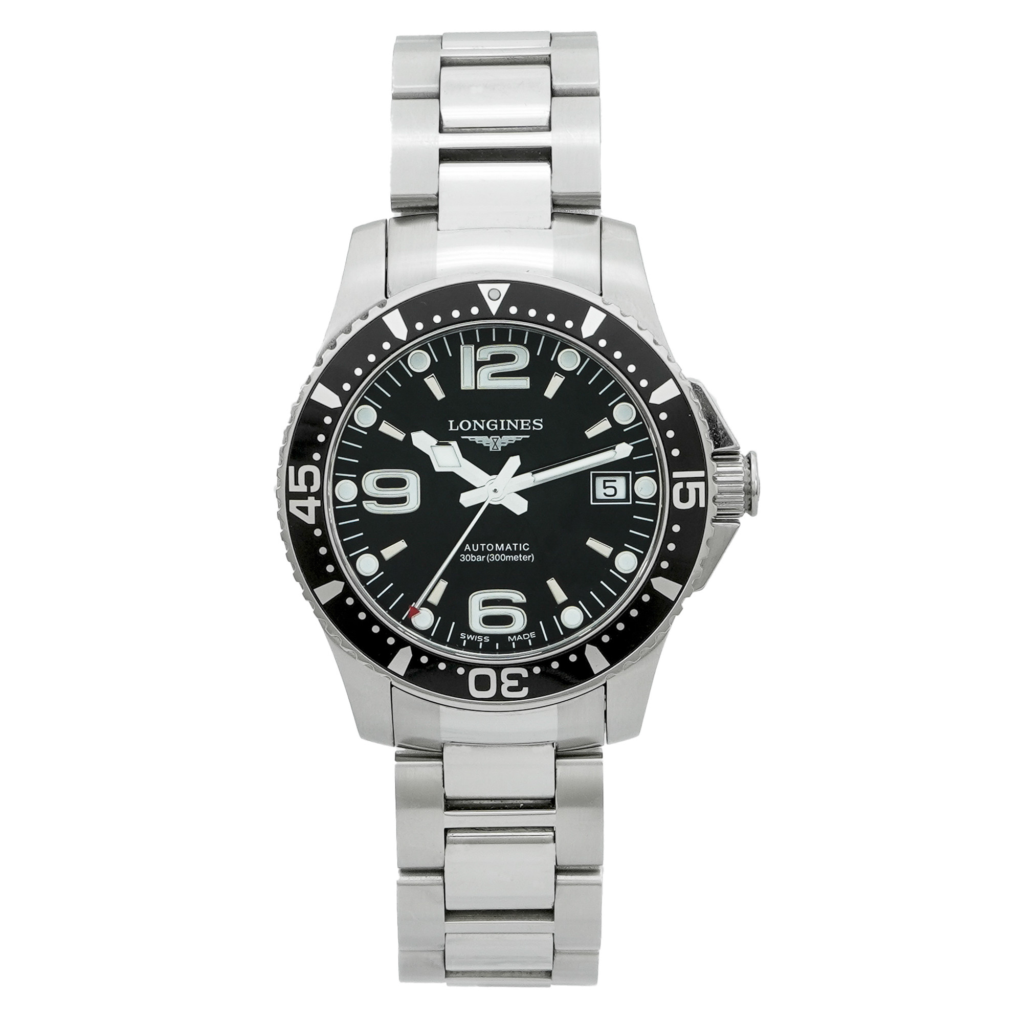 Longines HydroConquest Black Dial - Inventory 4318