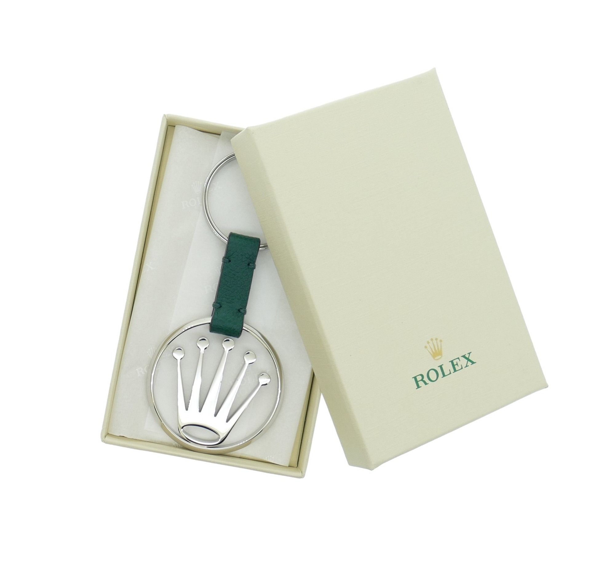 Rolex Crown Key Ring Green