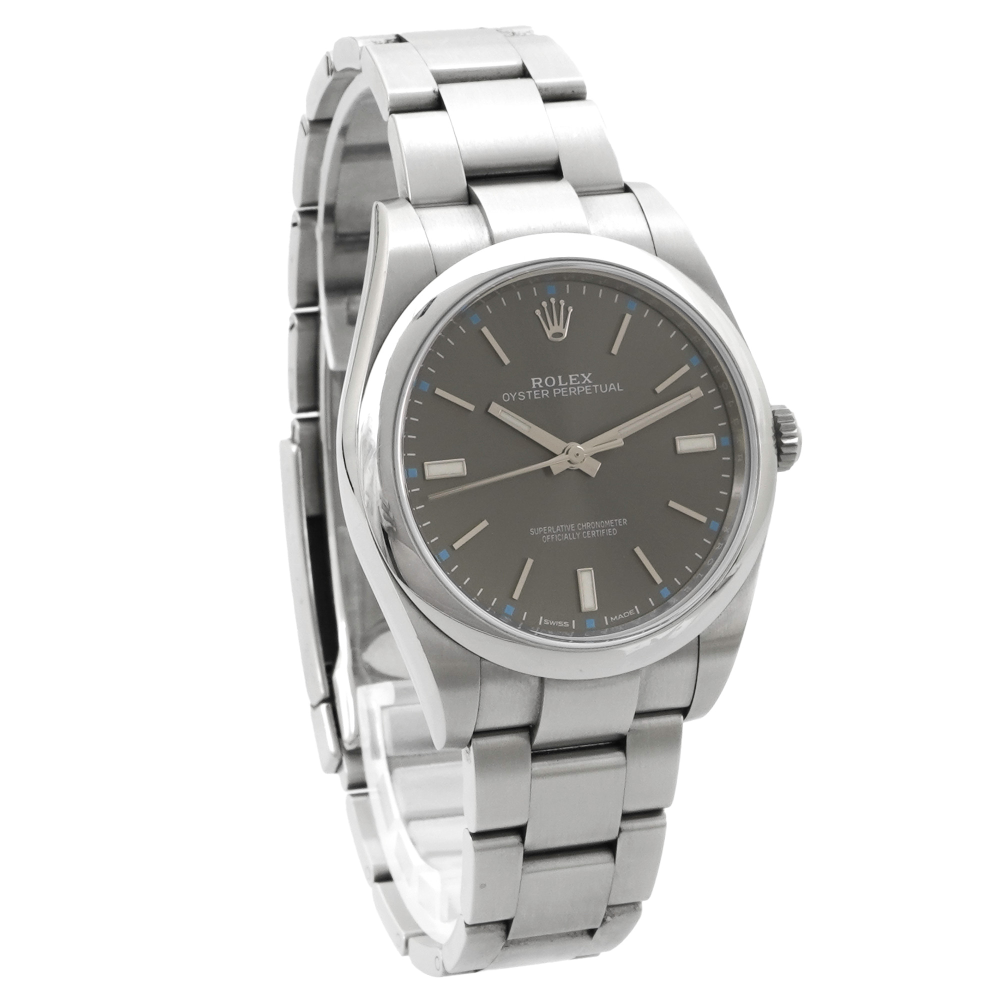 Rolex Oyster Perpetual 39 Dark Rhodium Dial 114300 - Inventory 4396