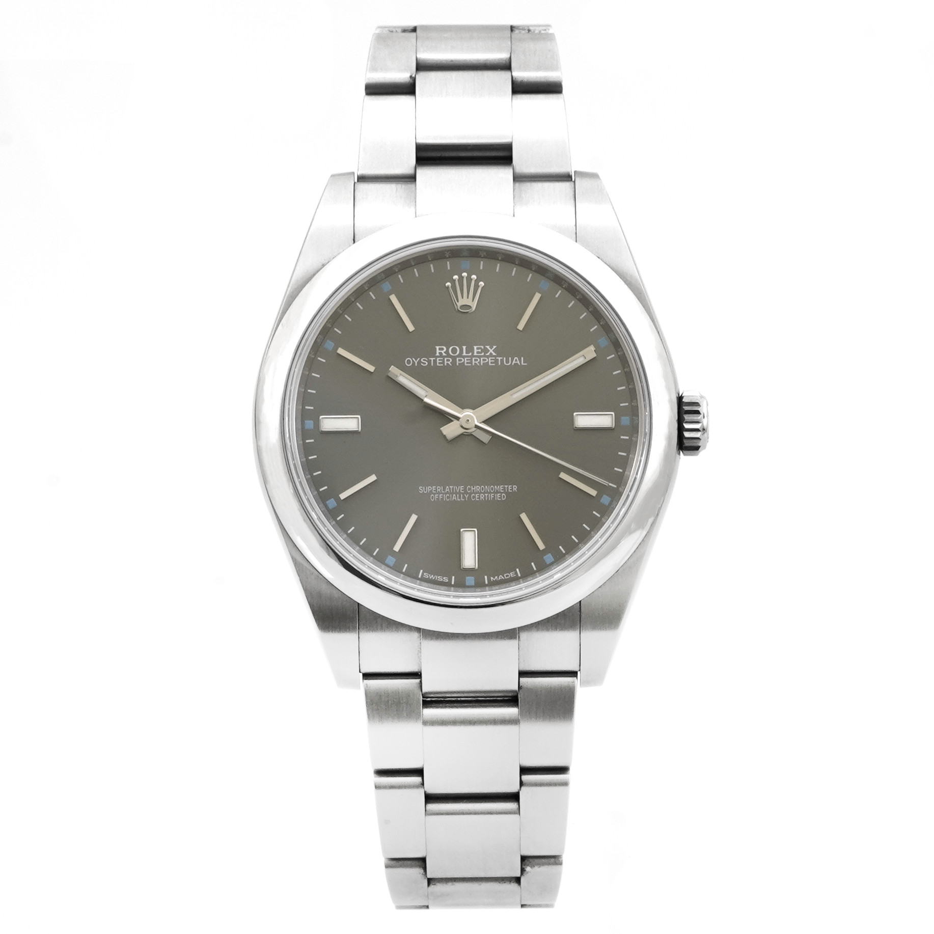Rolex Oyster Perpetual 39 Dark Rhodium Dial 114300 - Inventory