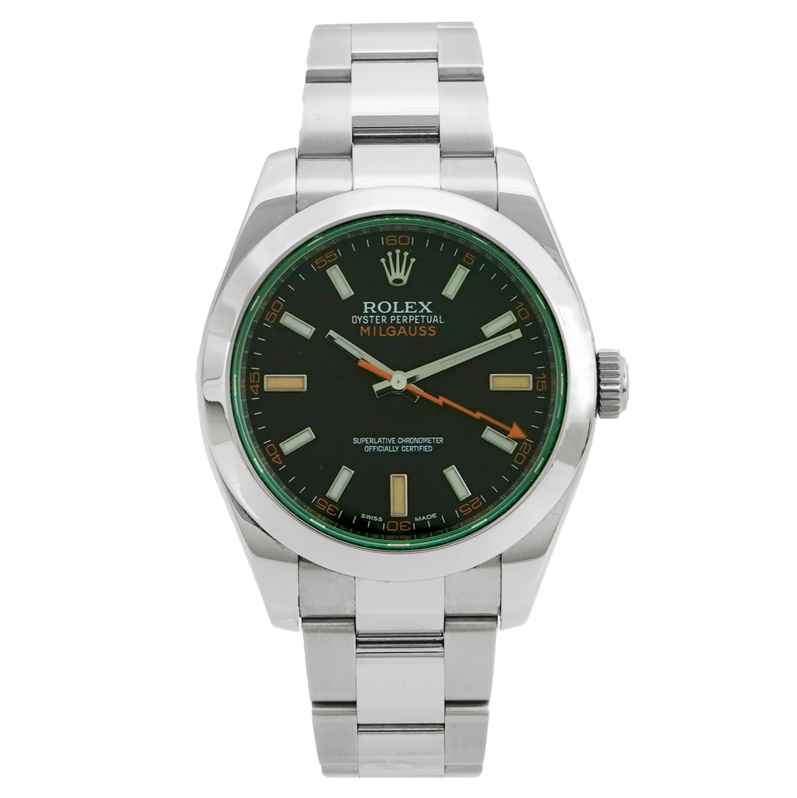 ROLEX Milgauss 文字盤 針セット Rolex Milgauss Green Sapphire 116400GV - Inventory 4383