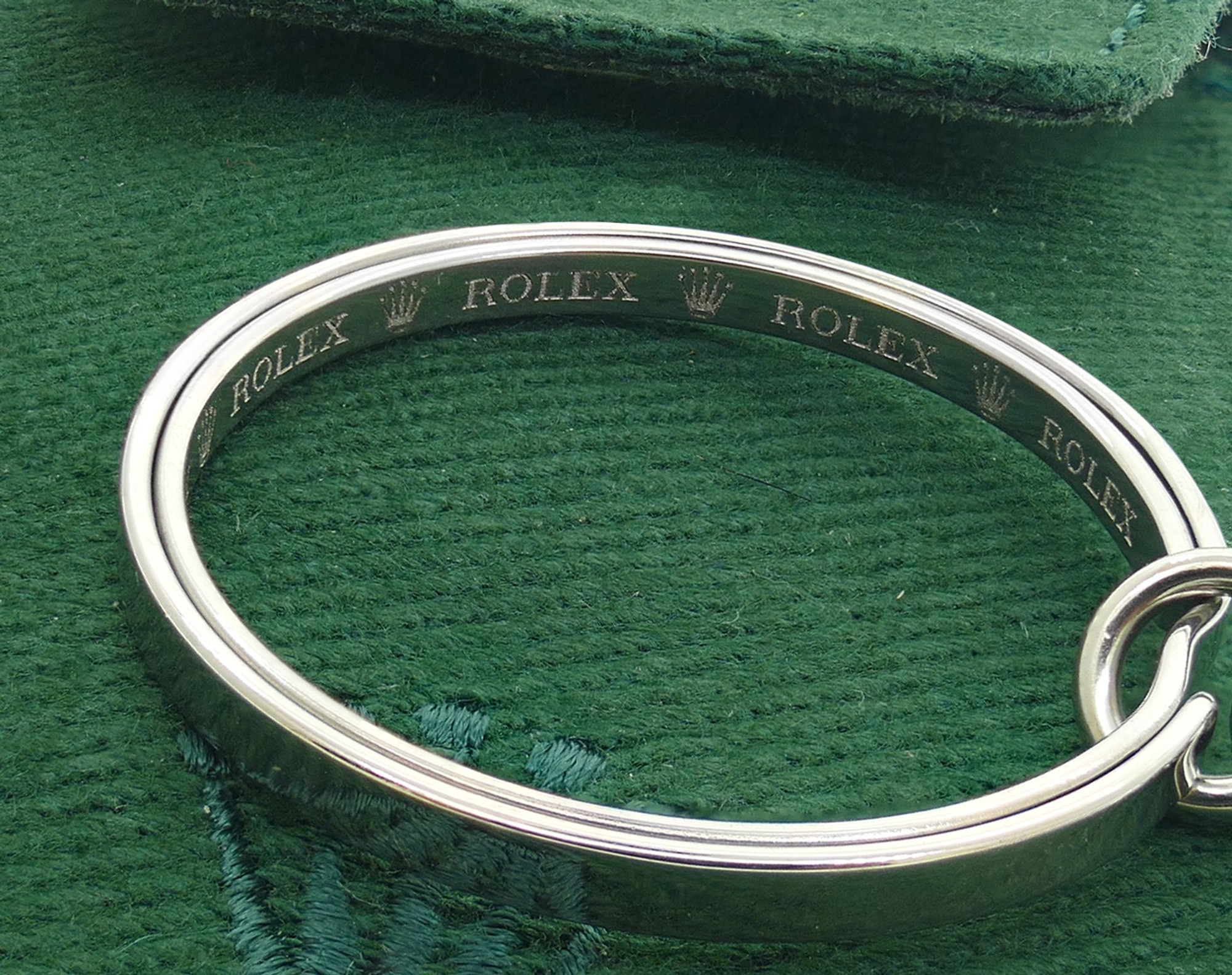 Rolex Silver Key Ring With Pouch