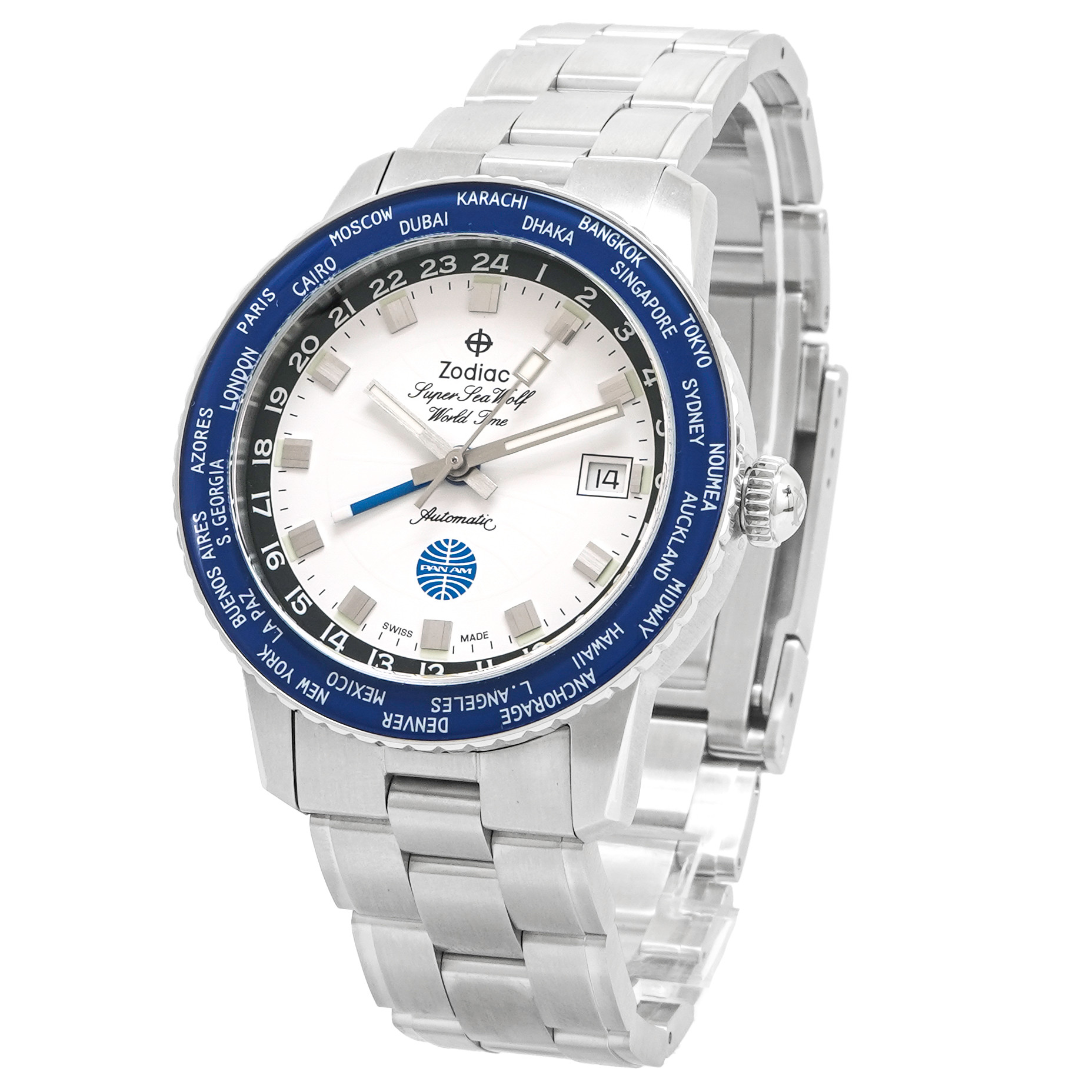 Zodiac Pan Am World Time GMT *Unworn* - Inventory 4413