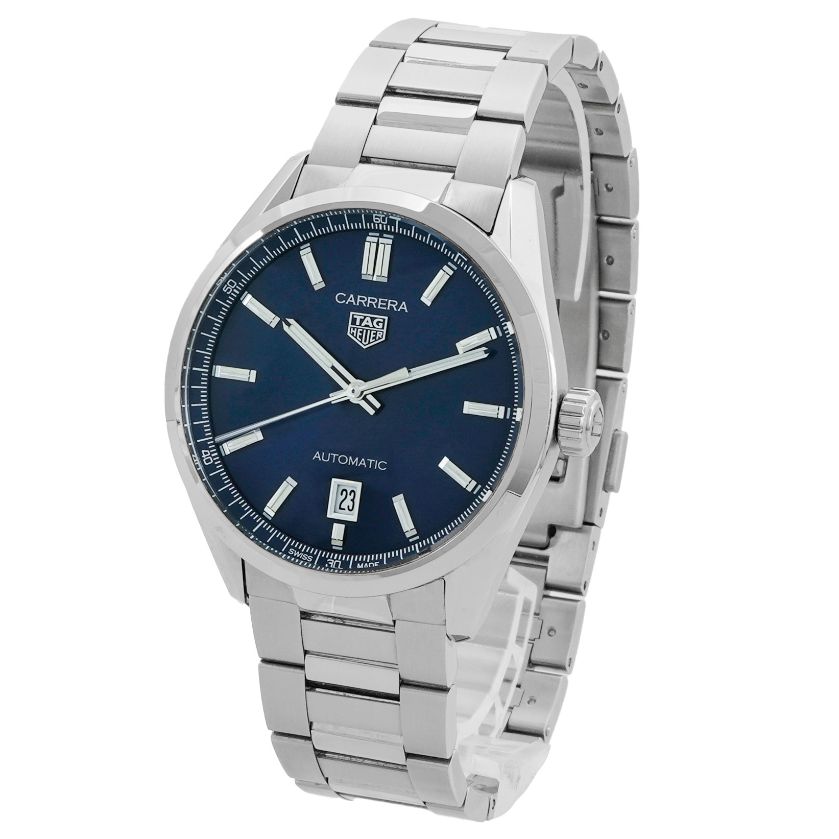 TAG Carrera Carrera Caliber 5 Automatic 39mm WBN2112 *Blue Dial* - Inventory 4418