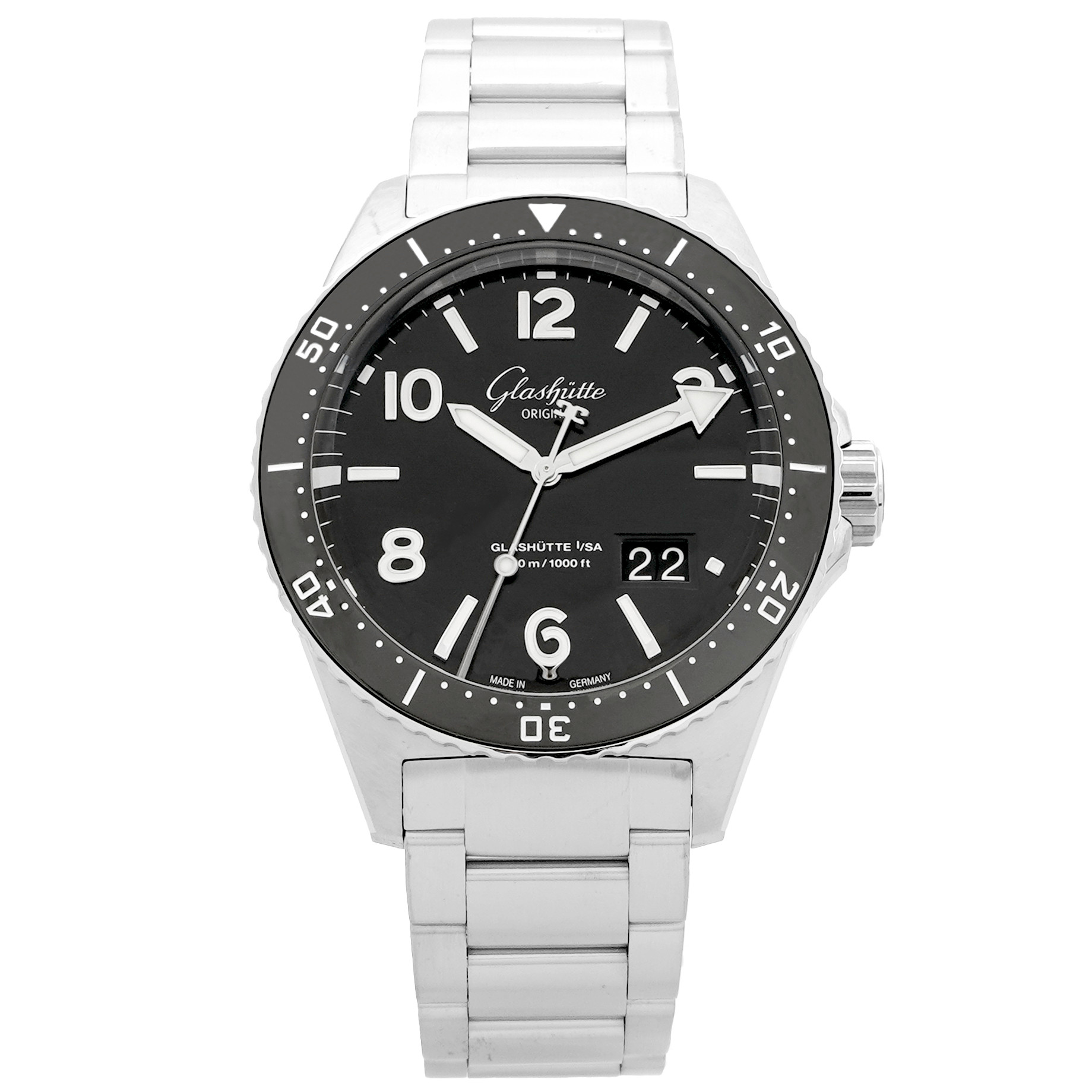 Glashutte Original SeaQ Panorama Date Black Dial *Unworn* - Inventory 4463