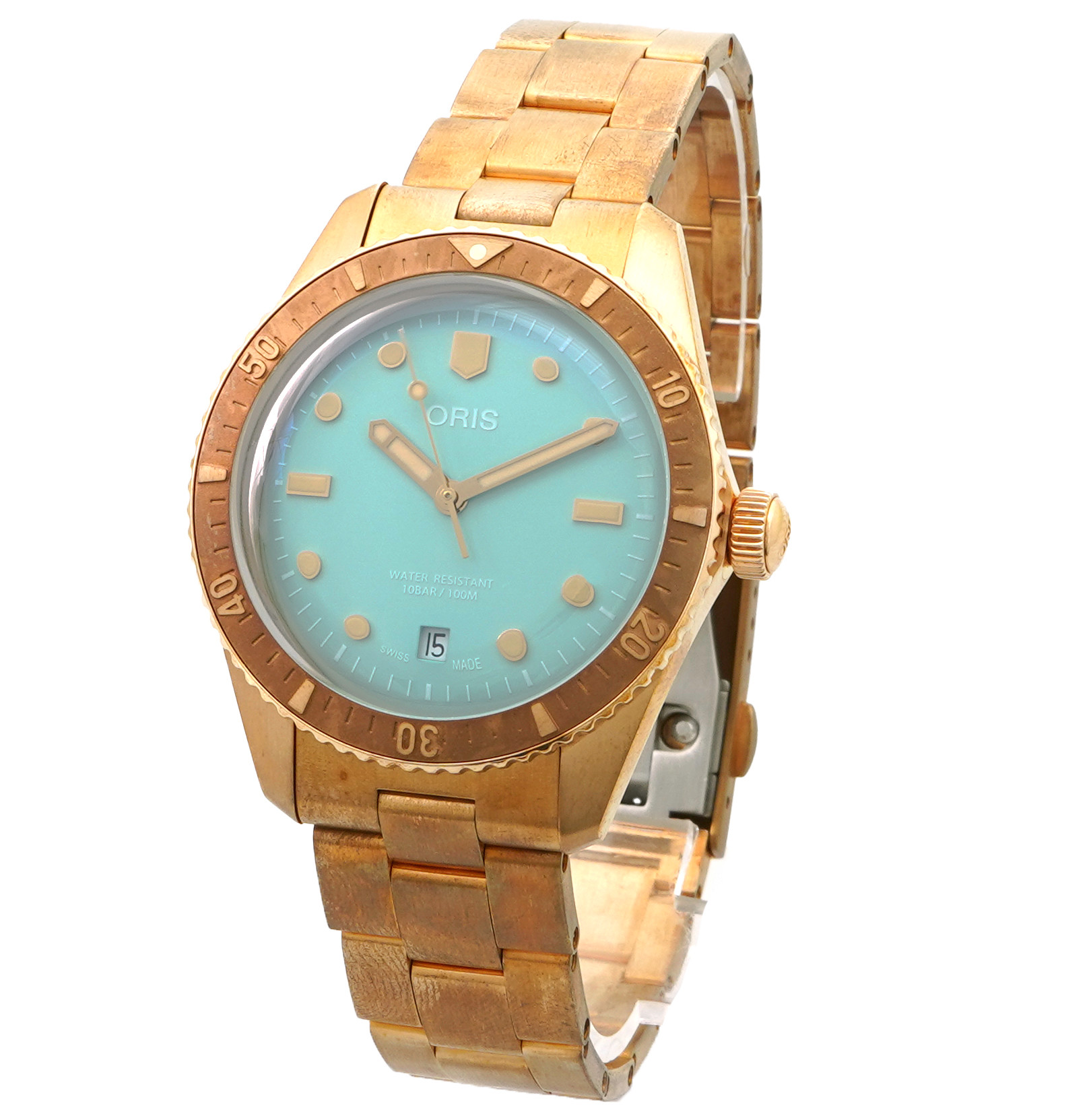 Oris Divers Sixty-Five Bronze 38mm *Cotton Candy* *Light Green**Unworn* - Inventory 4523