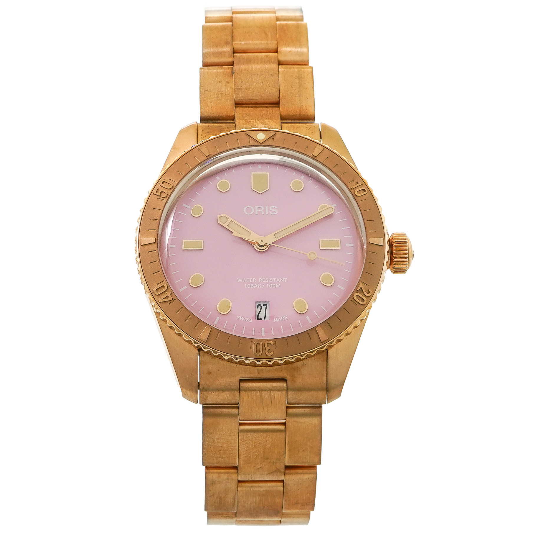 Oris Divers Sixty-Five Bronze 38mm *Cotton Candy* *Light Pink* *Unworn* - Inventory 4524