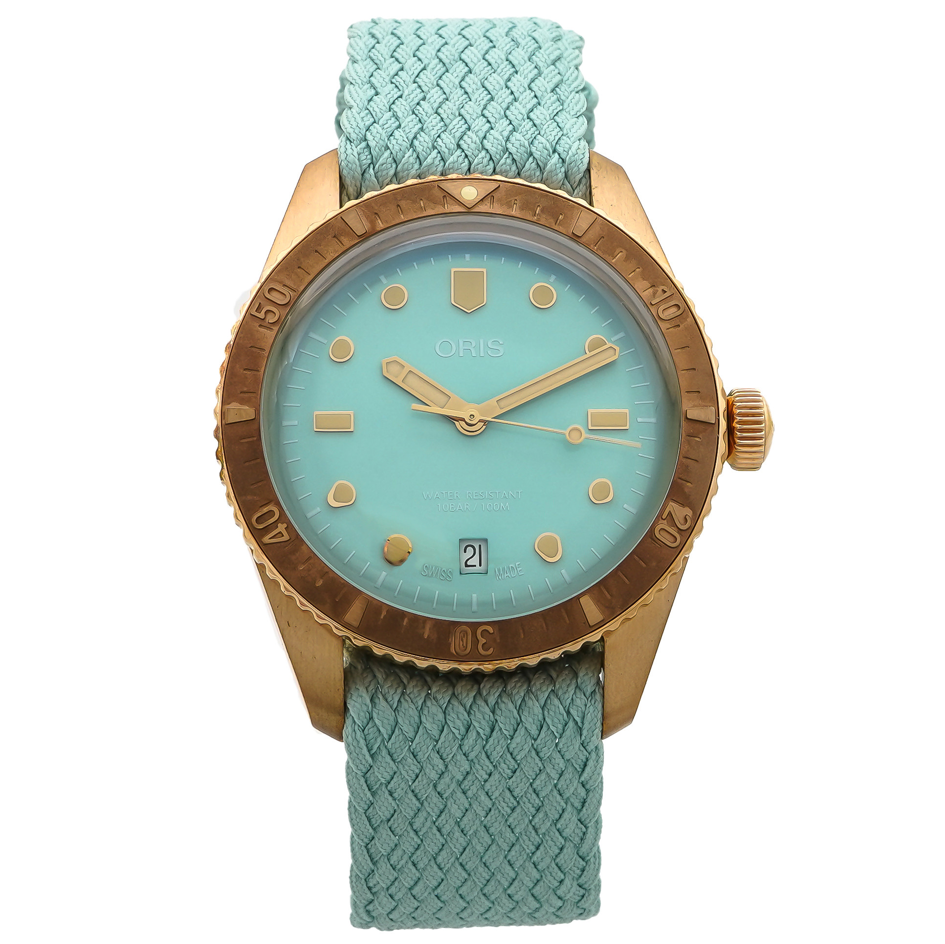 Oris Divers Sixty-Five Bronze 38mm *Cotton Candy* *Light Green* *Unworn*- Inventory 4522