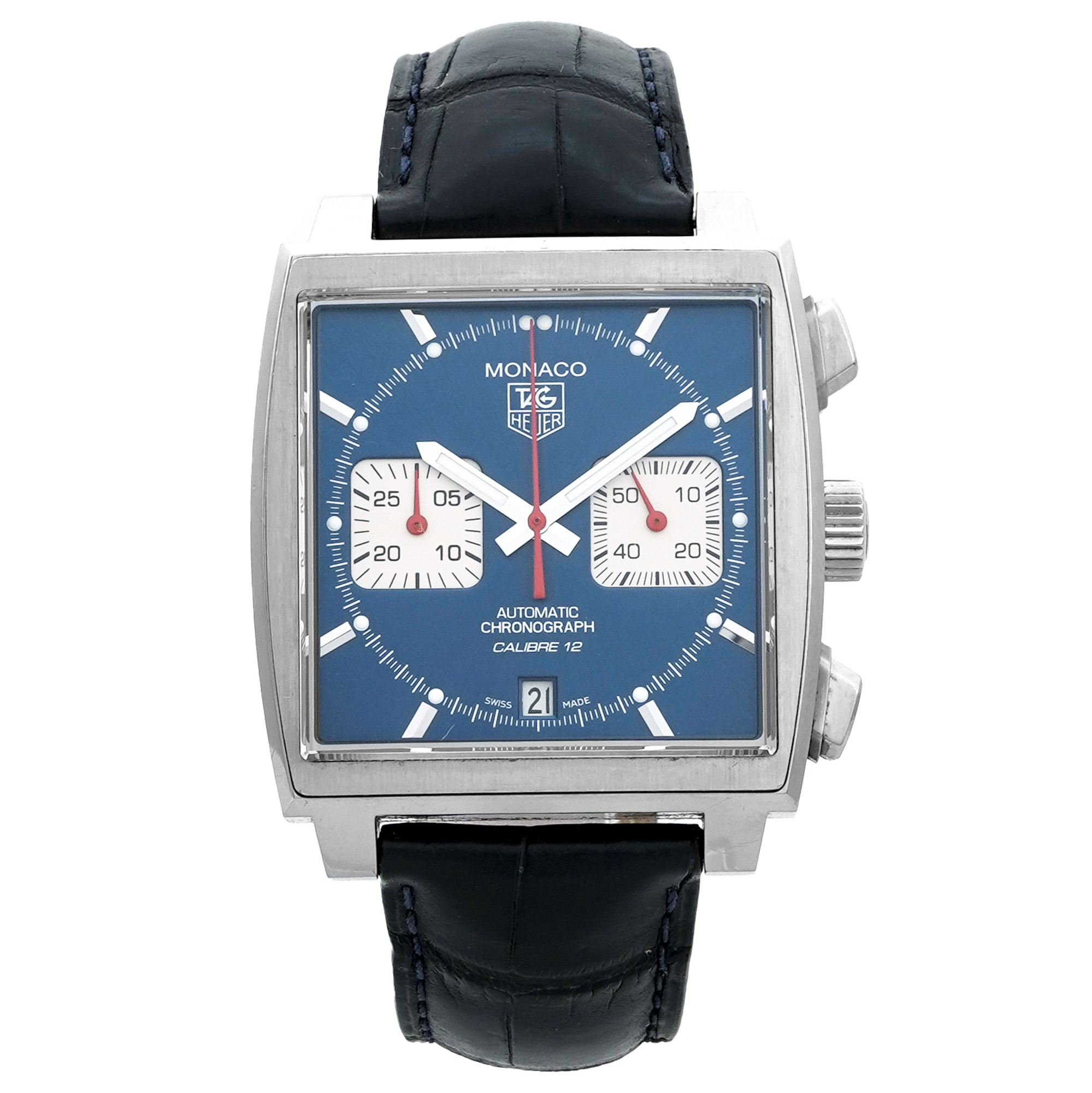 TAG Heuer Monaco Chronograph CAW2111-0 *Blue Dial* - Inventory 4571