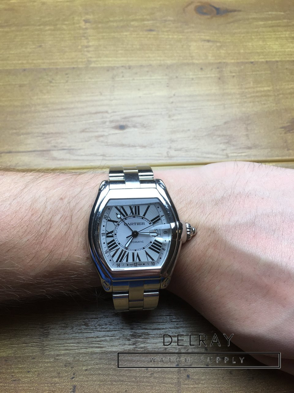 Cartier カルティエ ロードスター GMT XL コマ 18mm 2コマ Cartier Roadster XL GMT - DelrayWatch.com