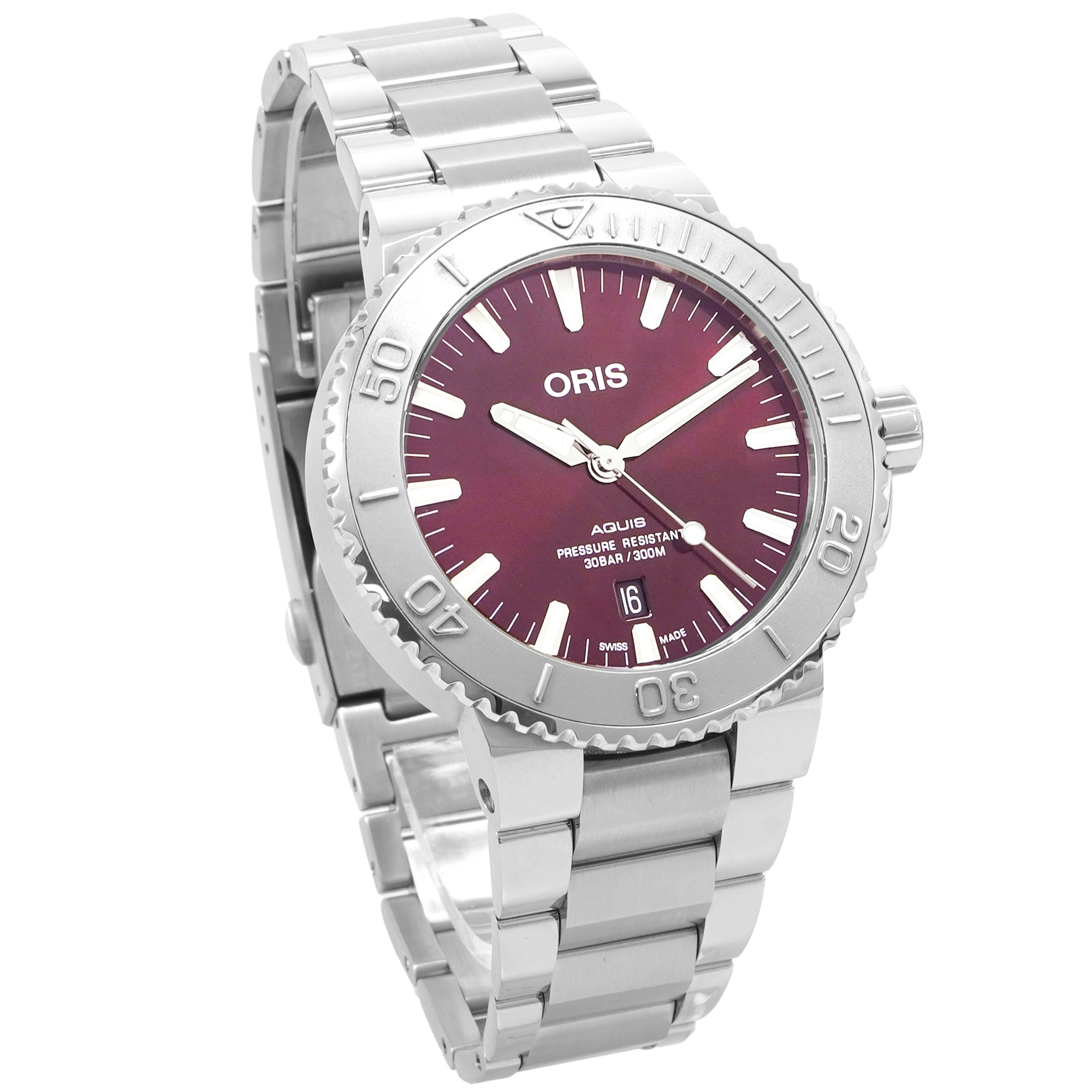 Oris Aquis Date Relief Cherry - Inventory 4760