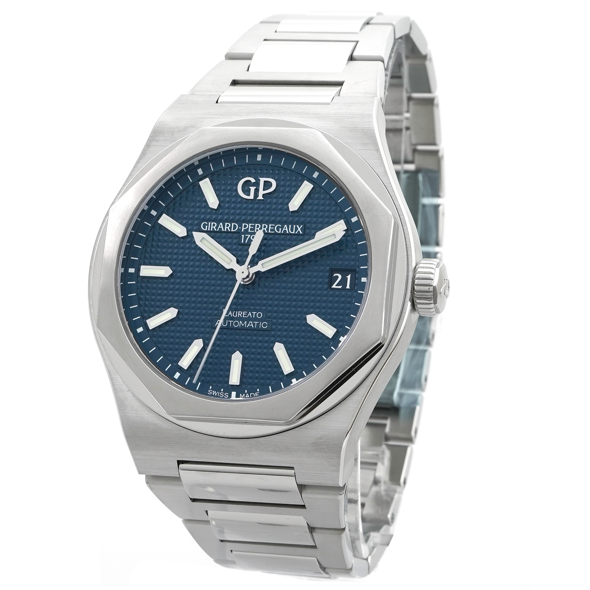 Girard-Perregaux Laureato 42mm *2023* *Unworn* *Blue Dial* - Inventory 4786