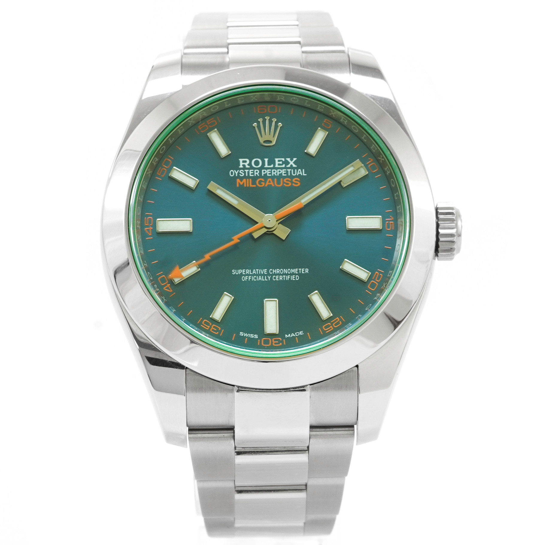 Rolex Milgauss Z Blue Dial 116400GV - Inventory 4844 - DelrayWatch.com