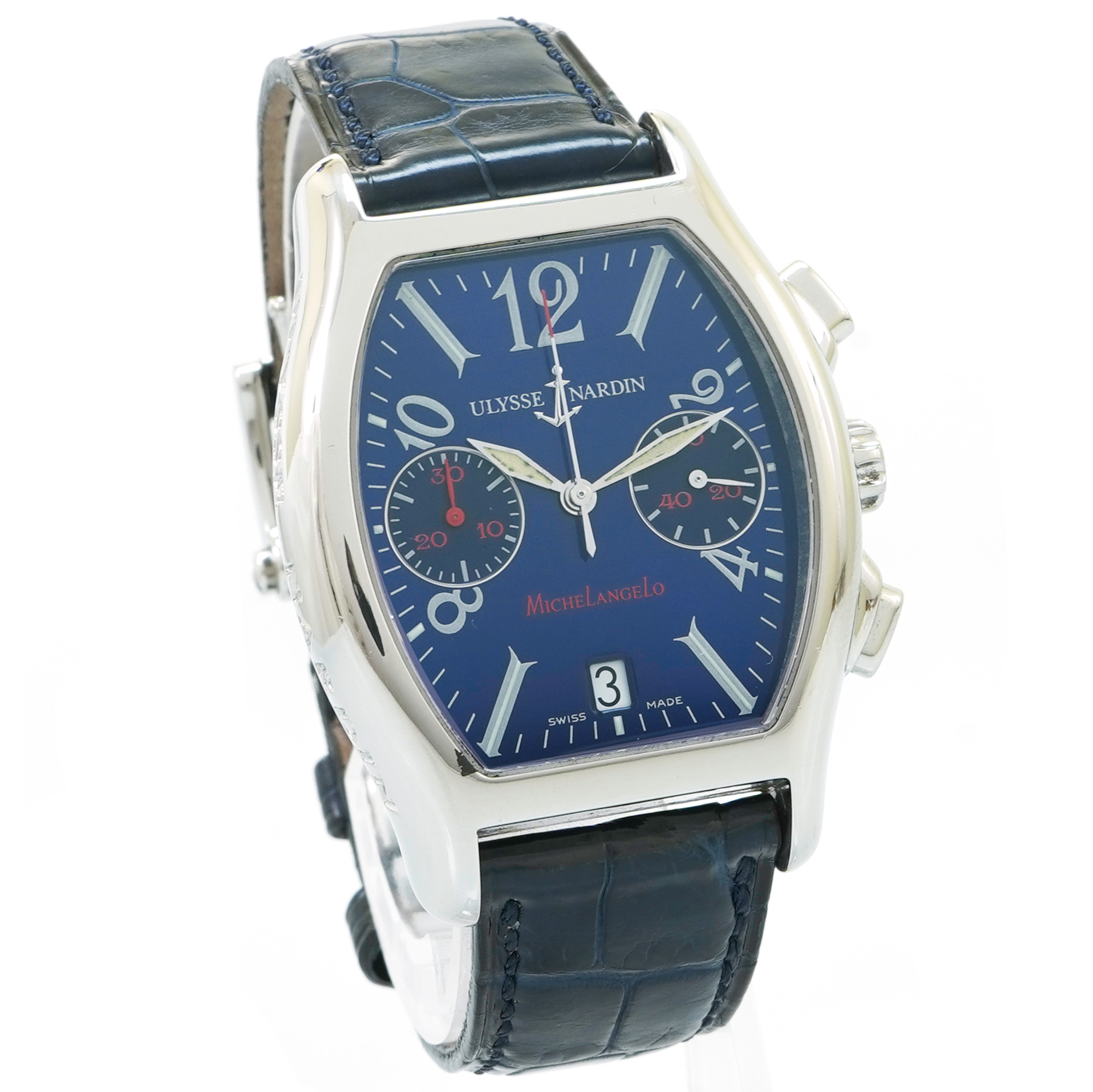 Ulysse Nardin Michelangelo Chronograph 563-42/53 *Blue Dial* - Inventory 4851