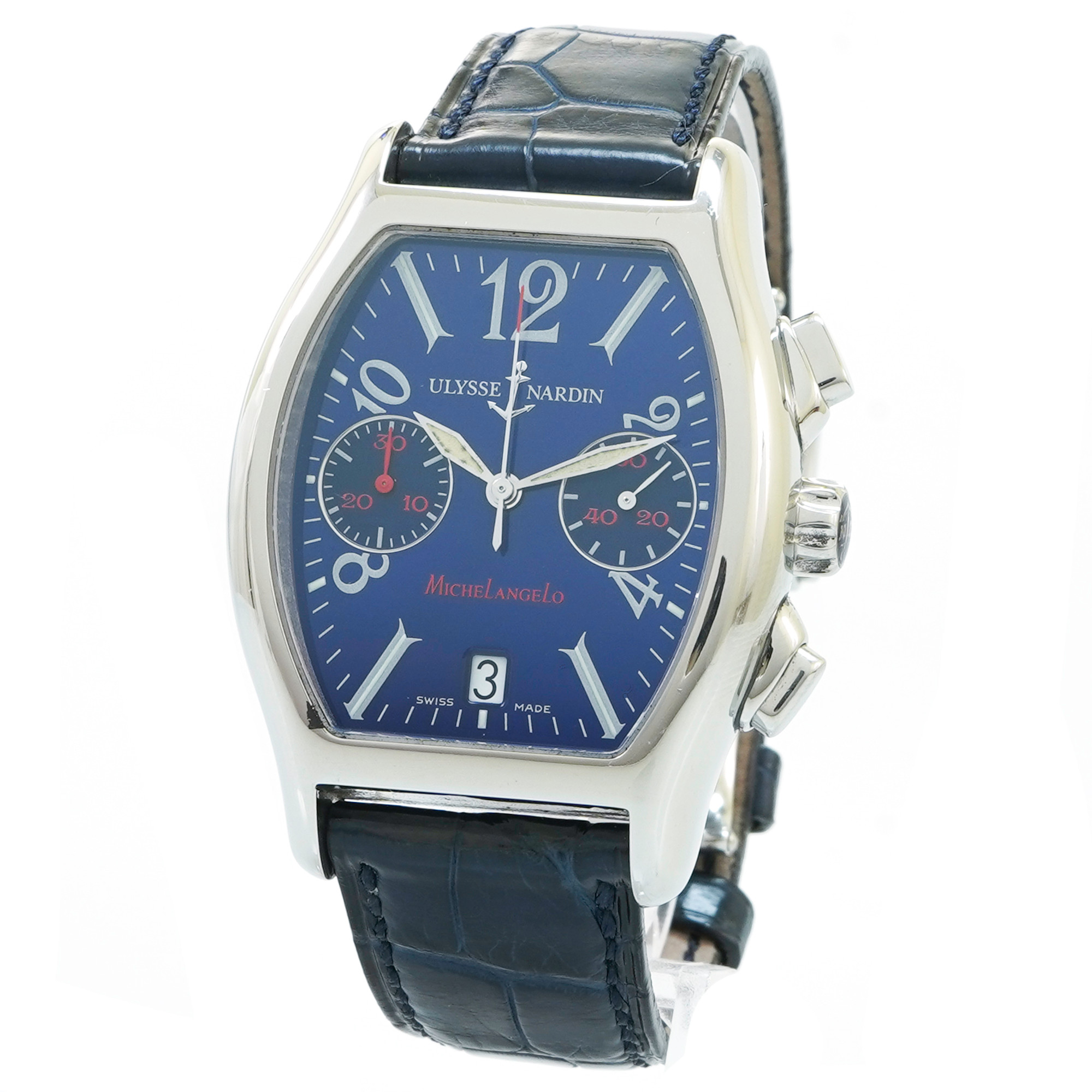 Ulysse Nardin Michelangelo Chronograph 563-42/53 *Blue Dial* - Inventory 4851