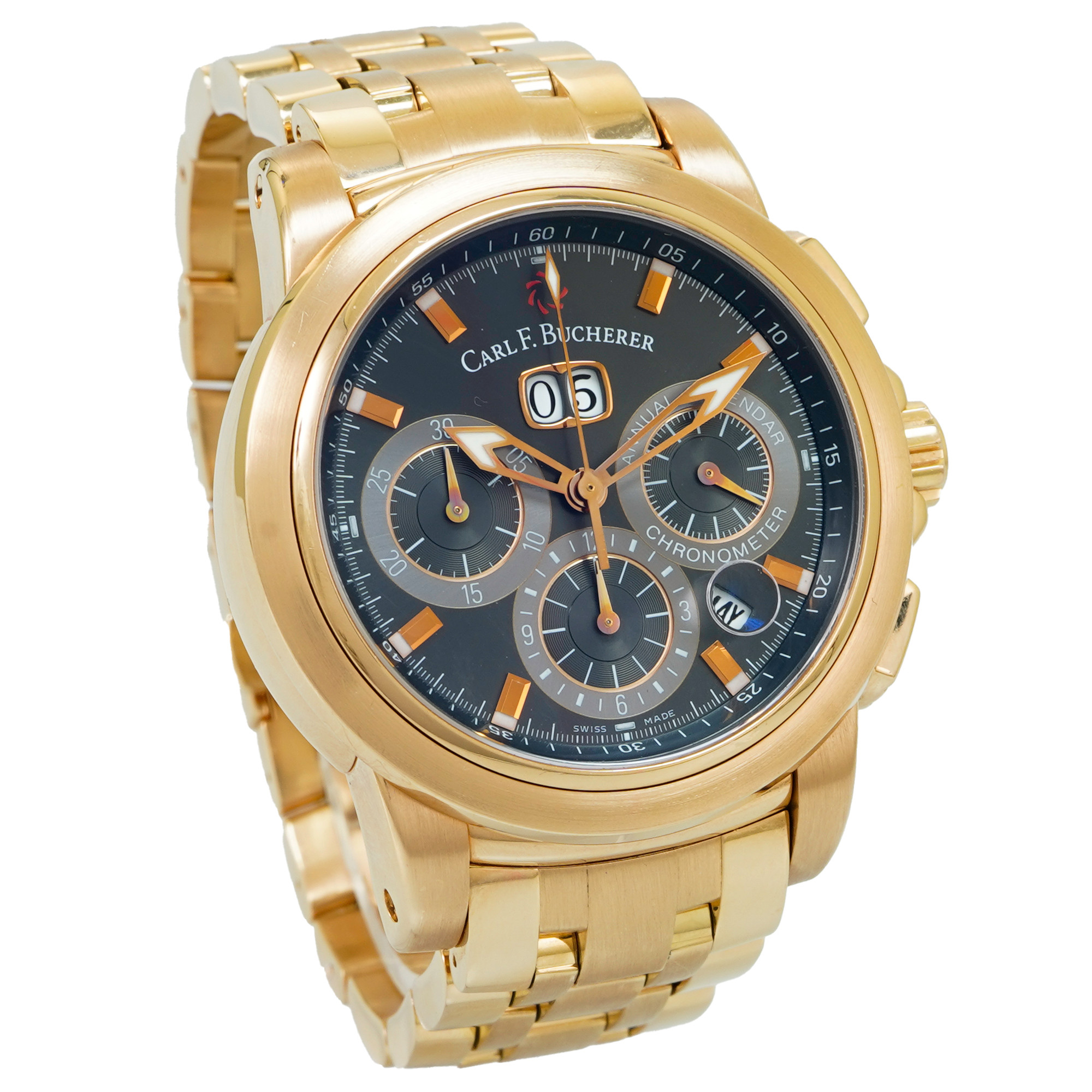 Carl F. Bucherer Patravi Annual Calendar Chronograph Rose Gold 10619.03 - Inventory 4892