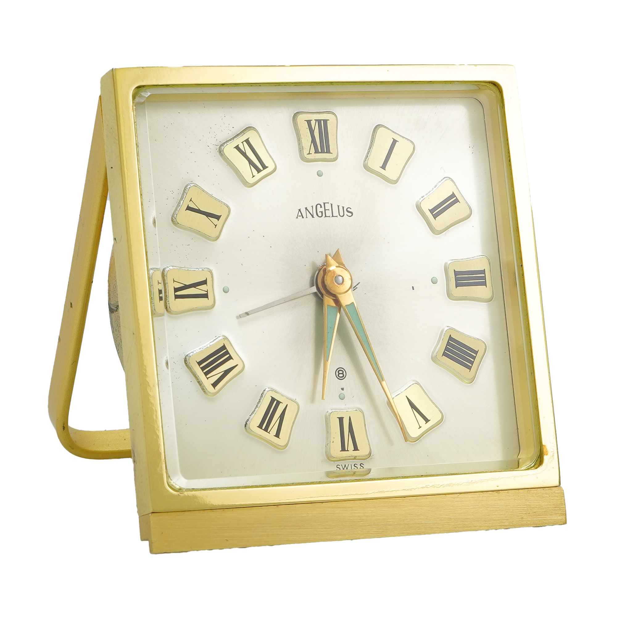 Angelus 8 Days Roman Dial Alarm Clock *Vintage* - Inventory 4947