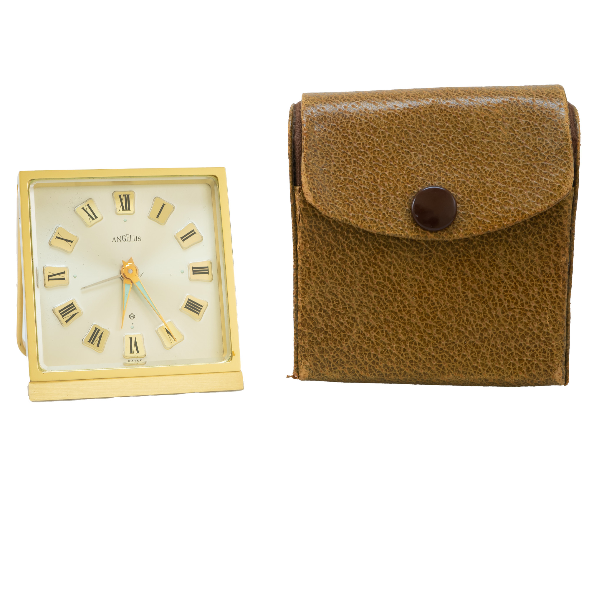 Angelus 8 Days Roman Dial Alarm Clock *Vintage* - Inventory 4947