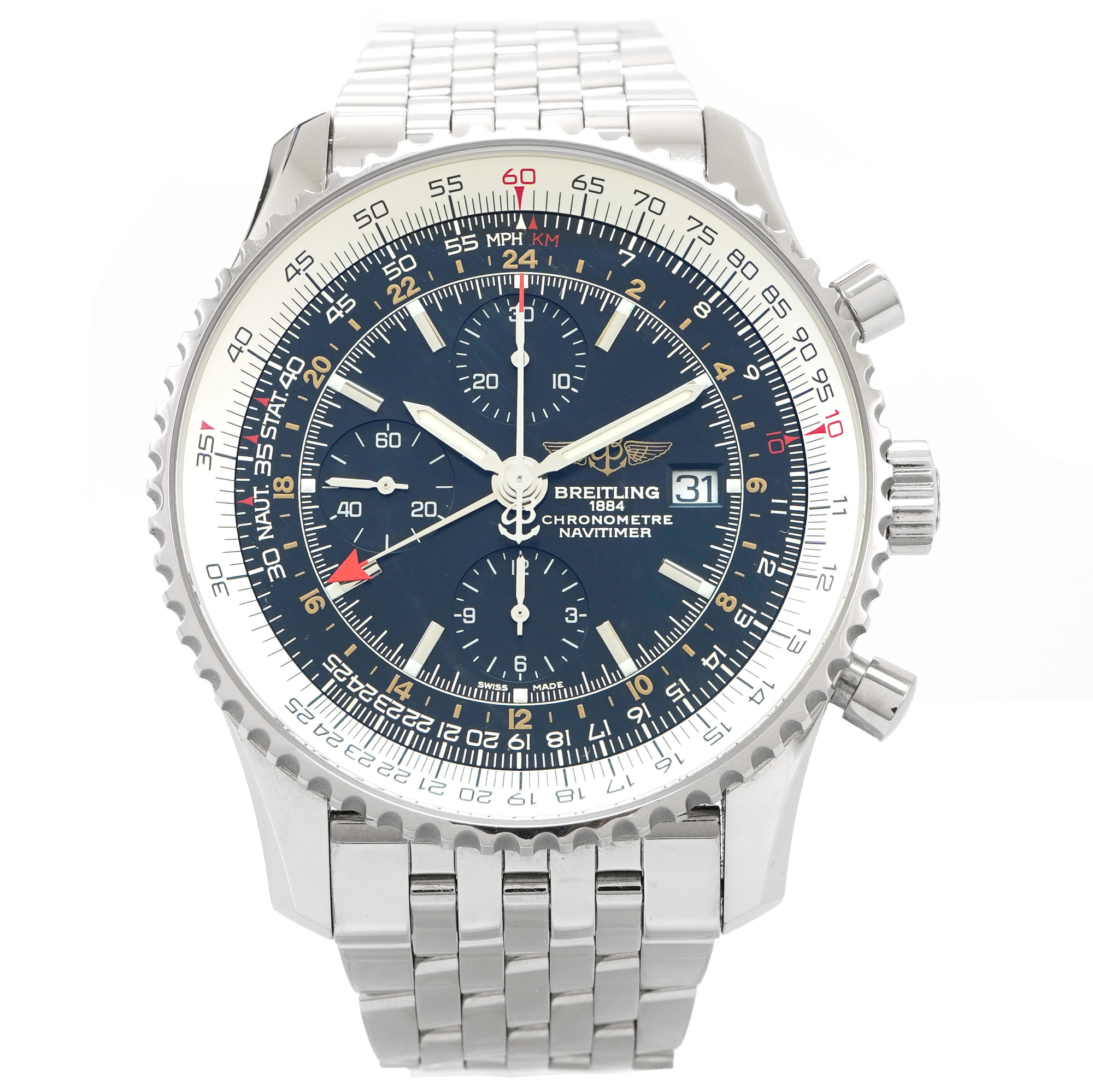 Breitling Navitimer World Time A24322 - Inventory 5004