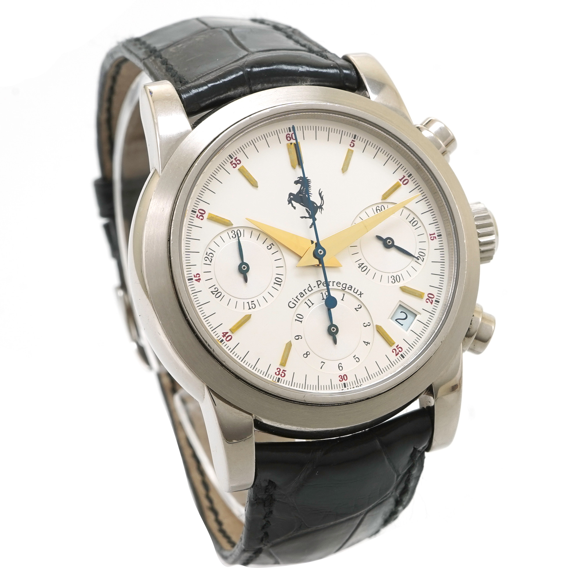 Girard Perregaux Ferrari Edition Chronograph 38mm 8020 White Gold - Inventory 5060