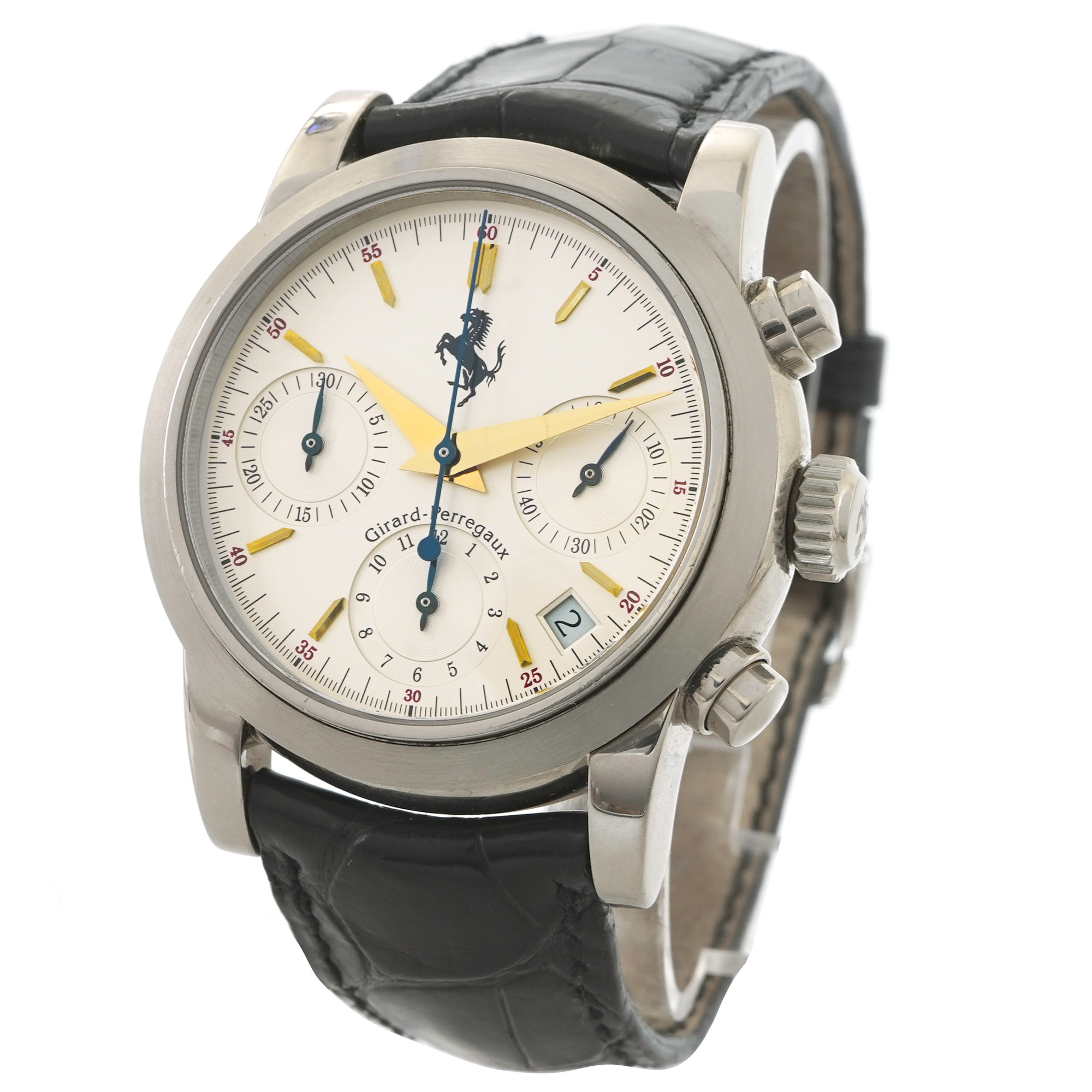 Girard Perregaux Ferrari Edition Chronograph 38mm 8020 White Gold - Inventory 5060