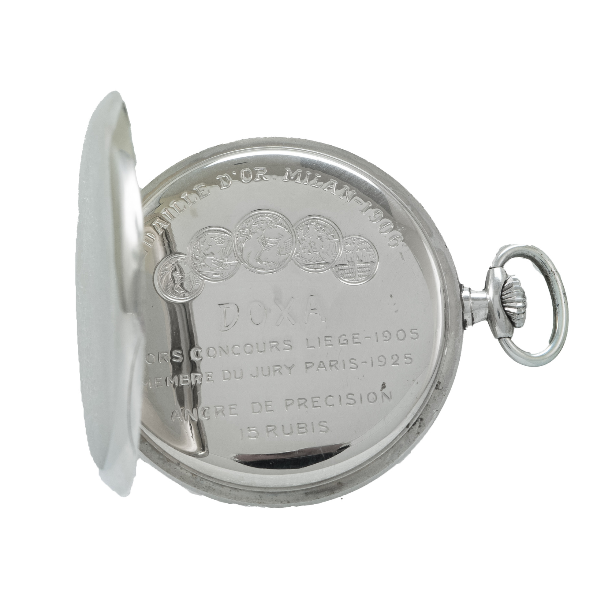 Doxa Pocket Watch in Silver Case Early 1900's - Inventory 5069