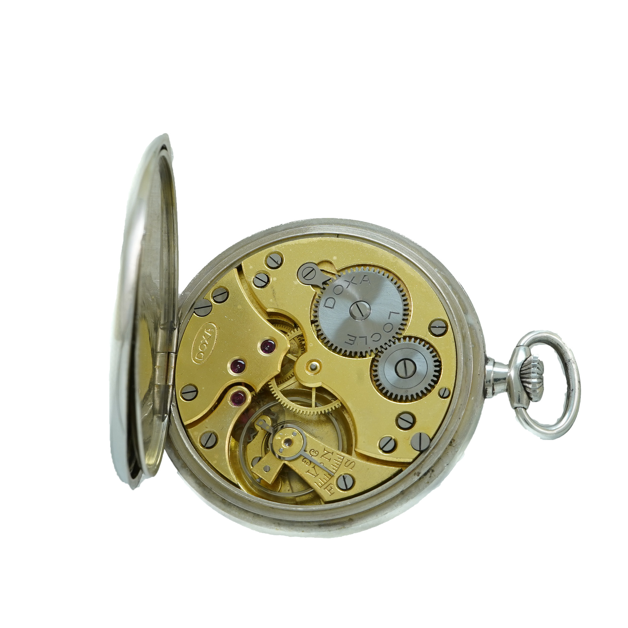 Doxa Pocket Watch in Silver Case Early 1900's - Inventory 5069