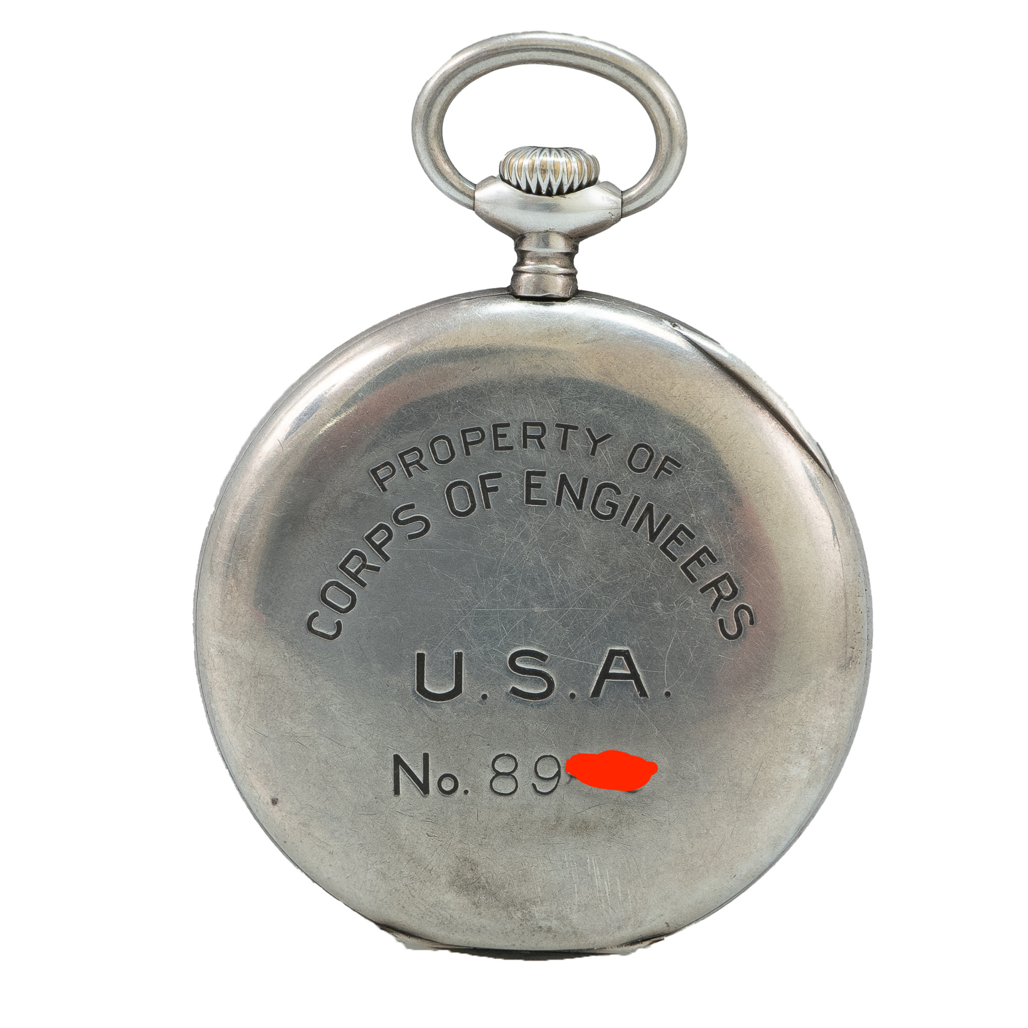 Ulysse Nardin 1920's Corps of Engineers Pocket Watch Silver Case - Inventory 5105