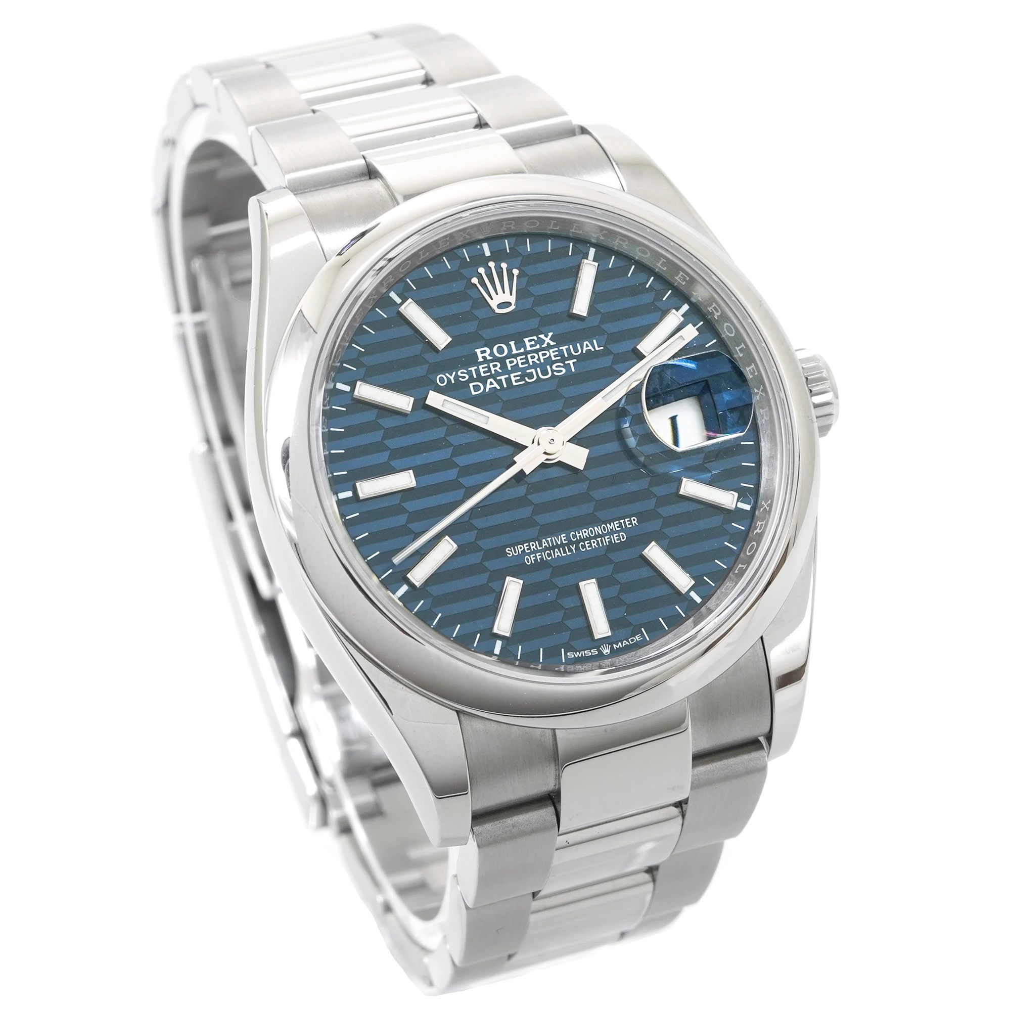 Rolex Datejust 36 Blue Motif Dial 126200 *2022* - Inventory 5135