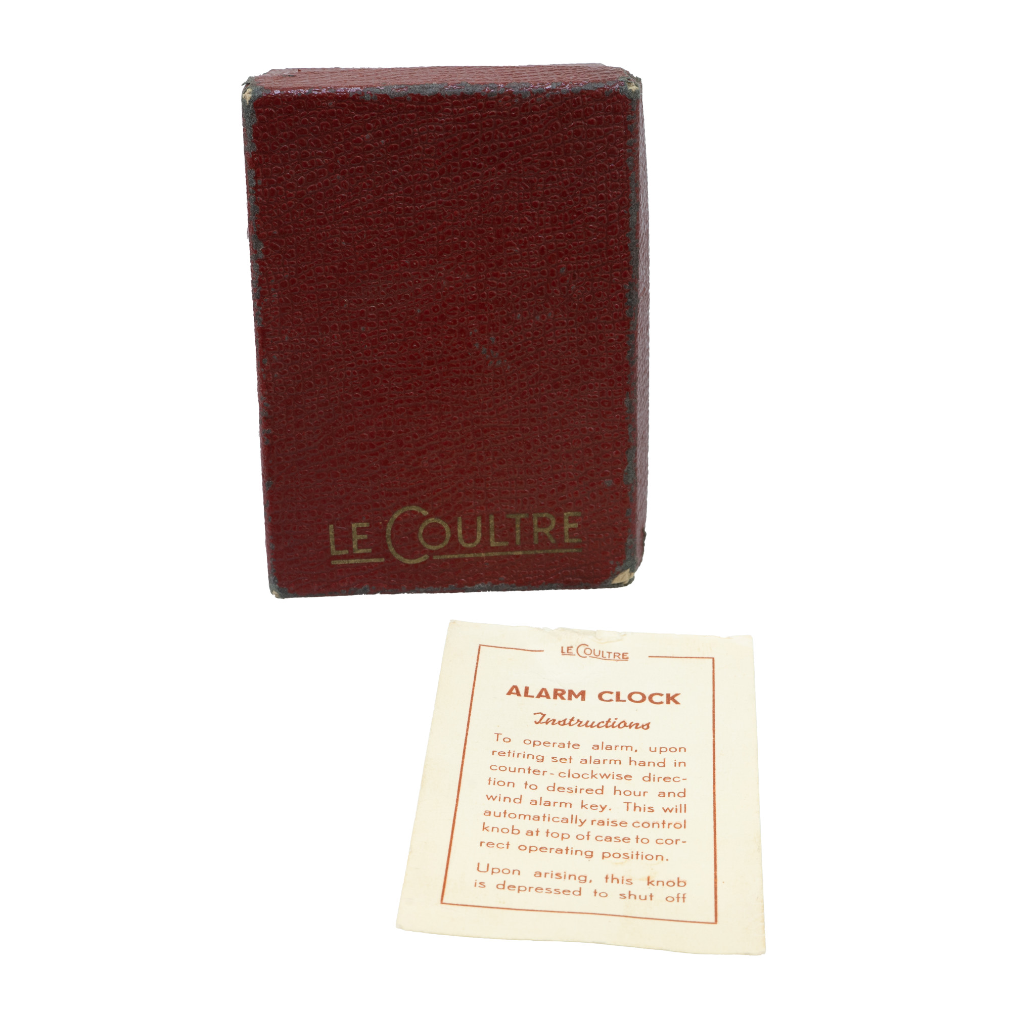 Vintage 1930's Jaeger LeCoultre 2 Days Alarm Folding Clock - Inventory 5239