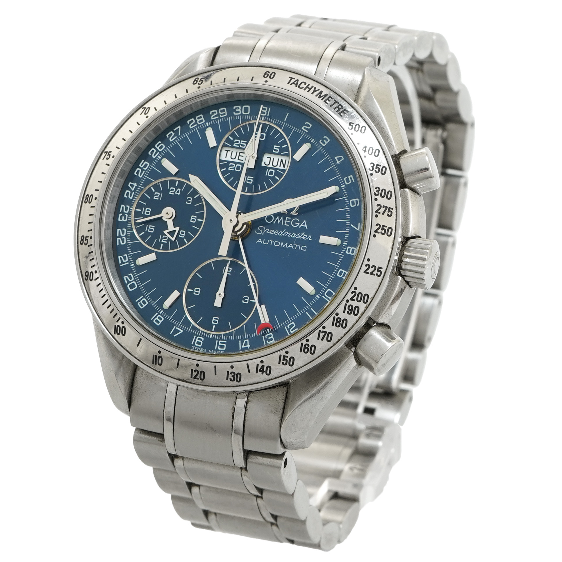 Omega Speedmaster Day-Date Chronograph 3523.80 *Blue Dial* - Inventory 5264
