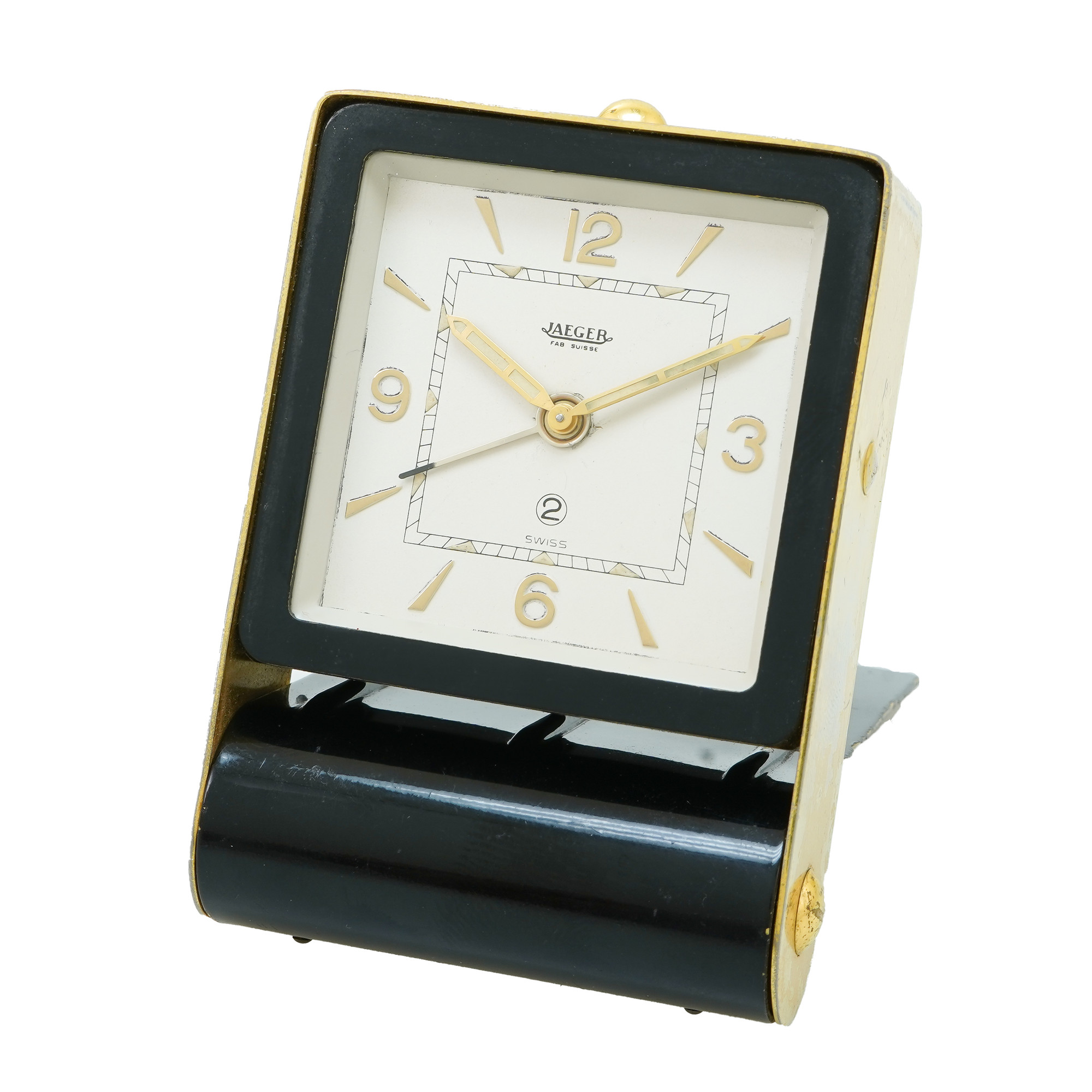 Vintage 1930's Jaeger LeCoultre 2 Days Alarm Folding Clock - Inventory 5317