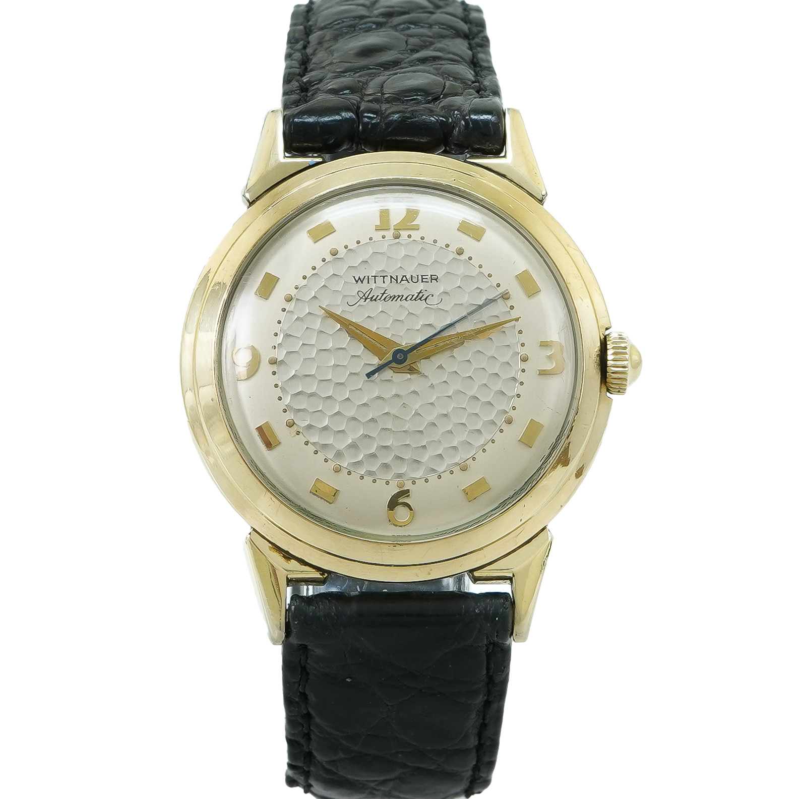 1950s WITTNAUER 手巻 腕時計 Wittnauer 1950's Automatic Hammered Dial Finish - Inventory 5359