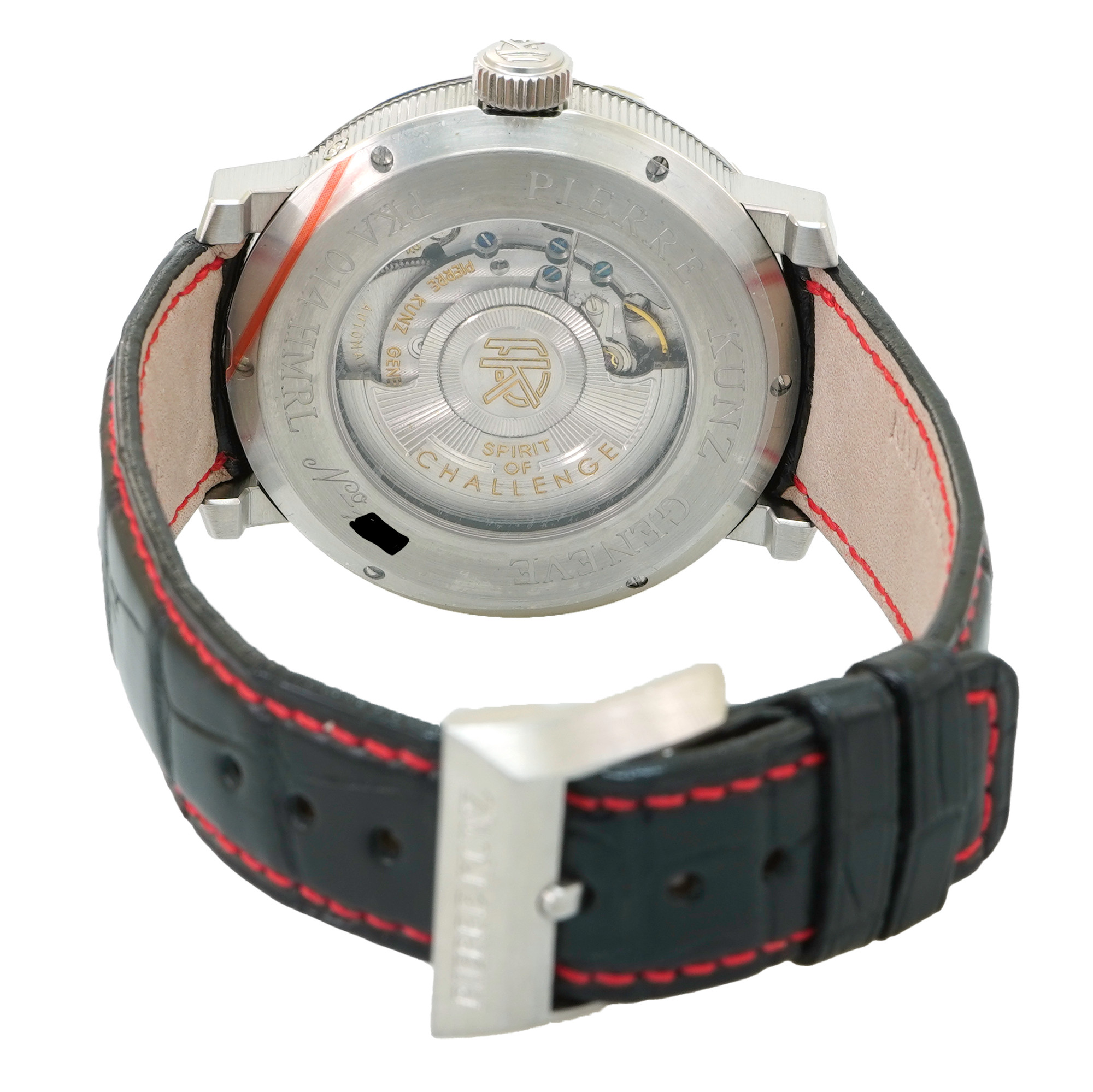 Pierre Kuntz Spirit of Challenge Double Retrograde Moonphase Titanium *Unworn* *Red Hands* - Inventory 5453