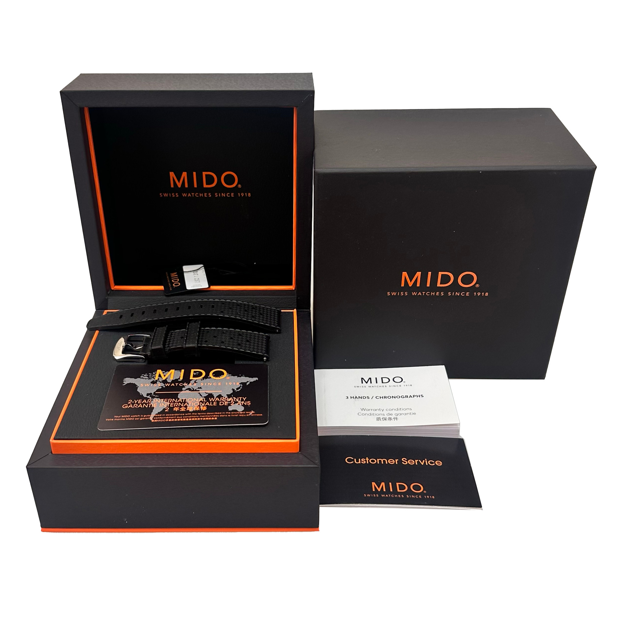 Mido Ocean Star Decompression GMT Worldtimer Black - Inventory 5461
