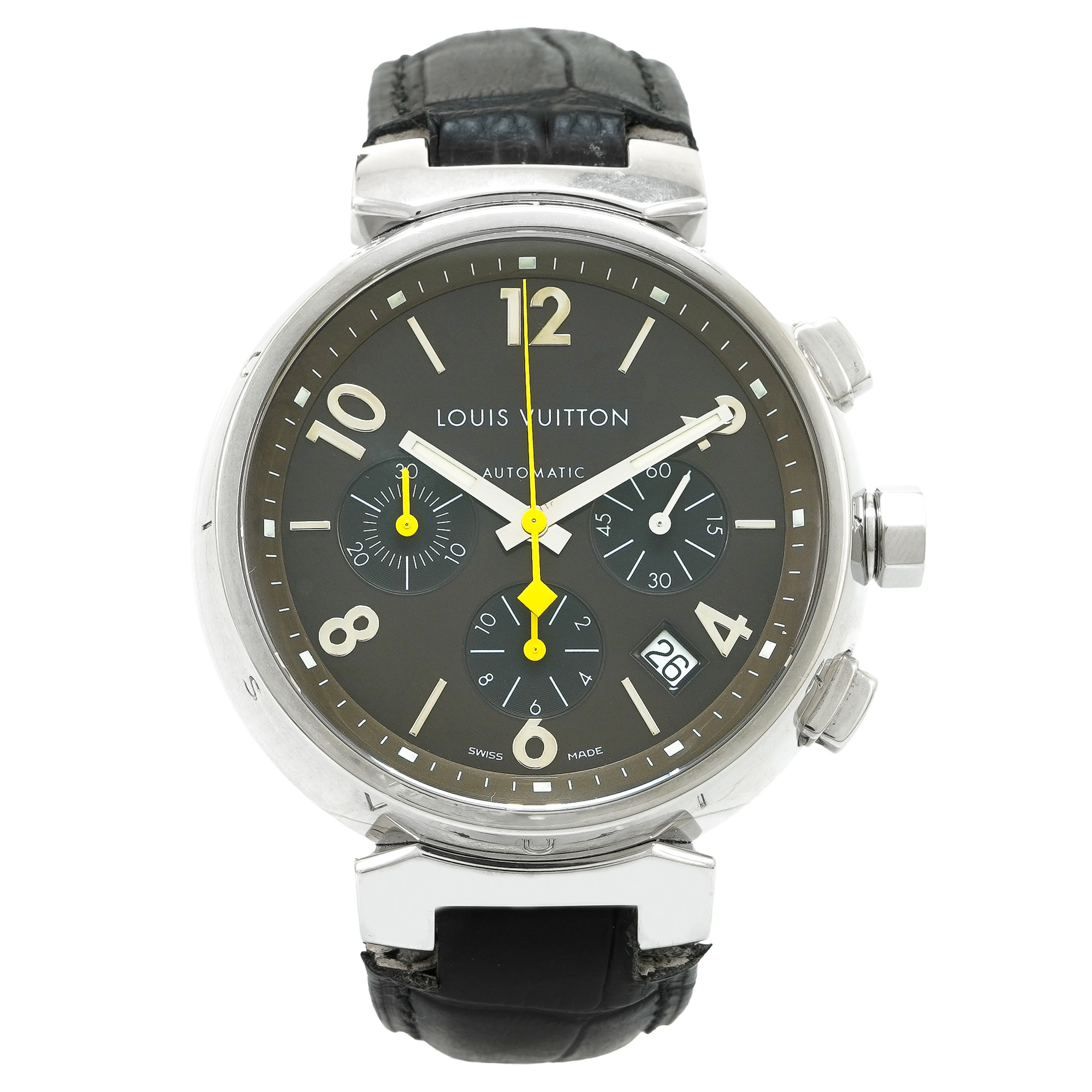 Louis Vuitton Tambour Chronograph Brown Dial Q1121 - Inventory 5518