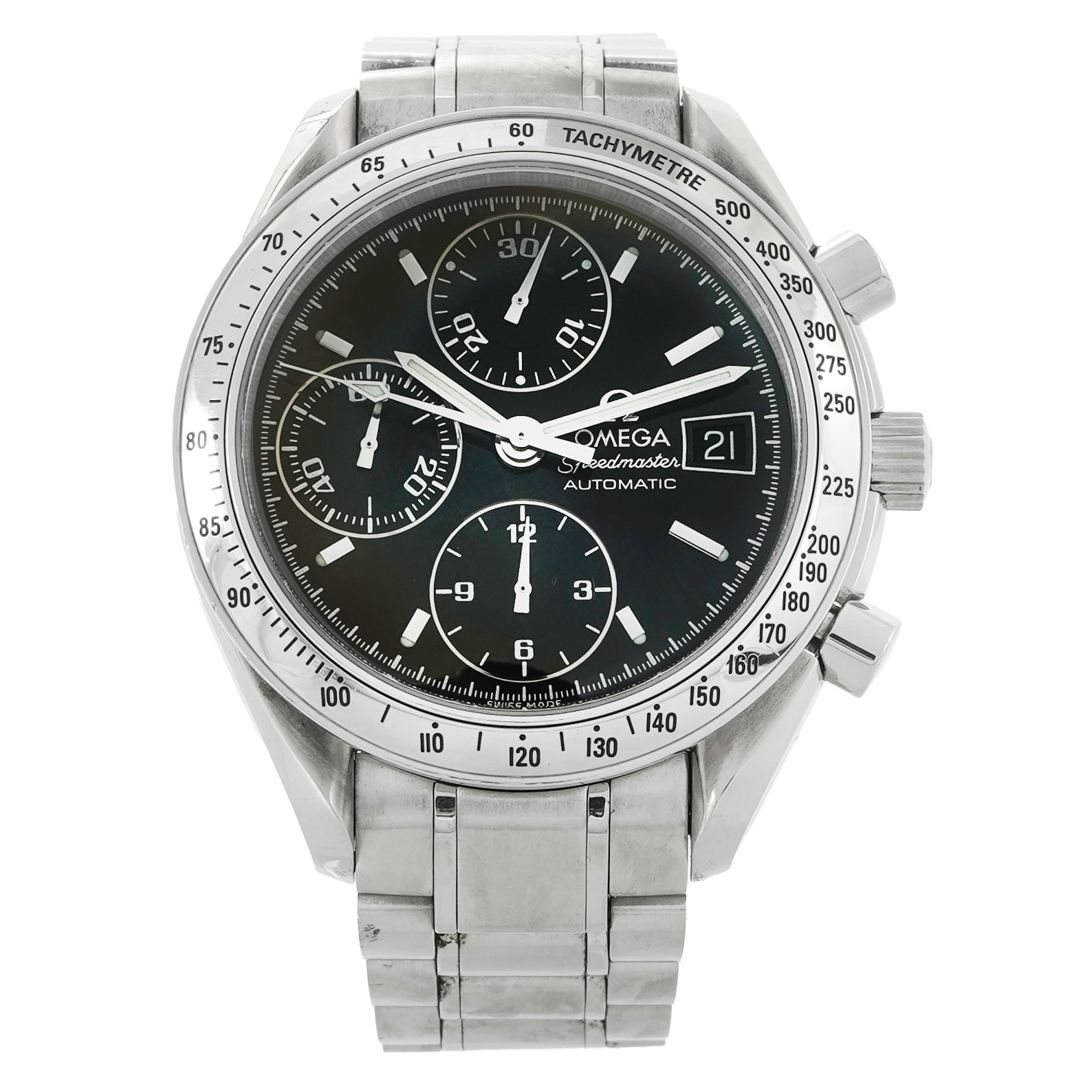 OMEGA Speedmaster 自動巻き クロノグラフ3513.50 Omega Speedmaster Date 3513.50.00 - Inventory 5566 - DelrayWatch.com