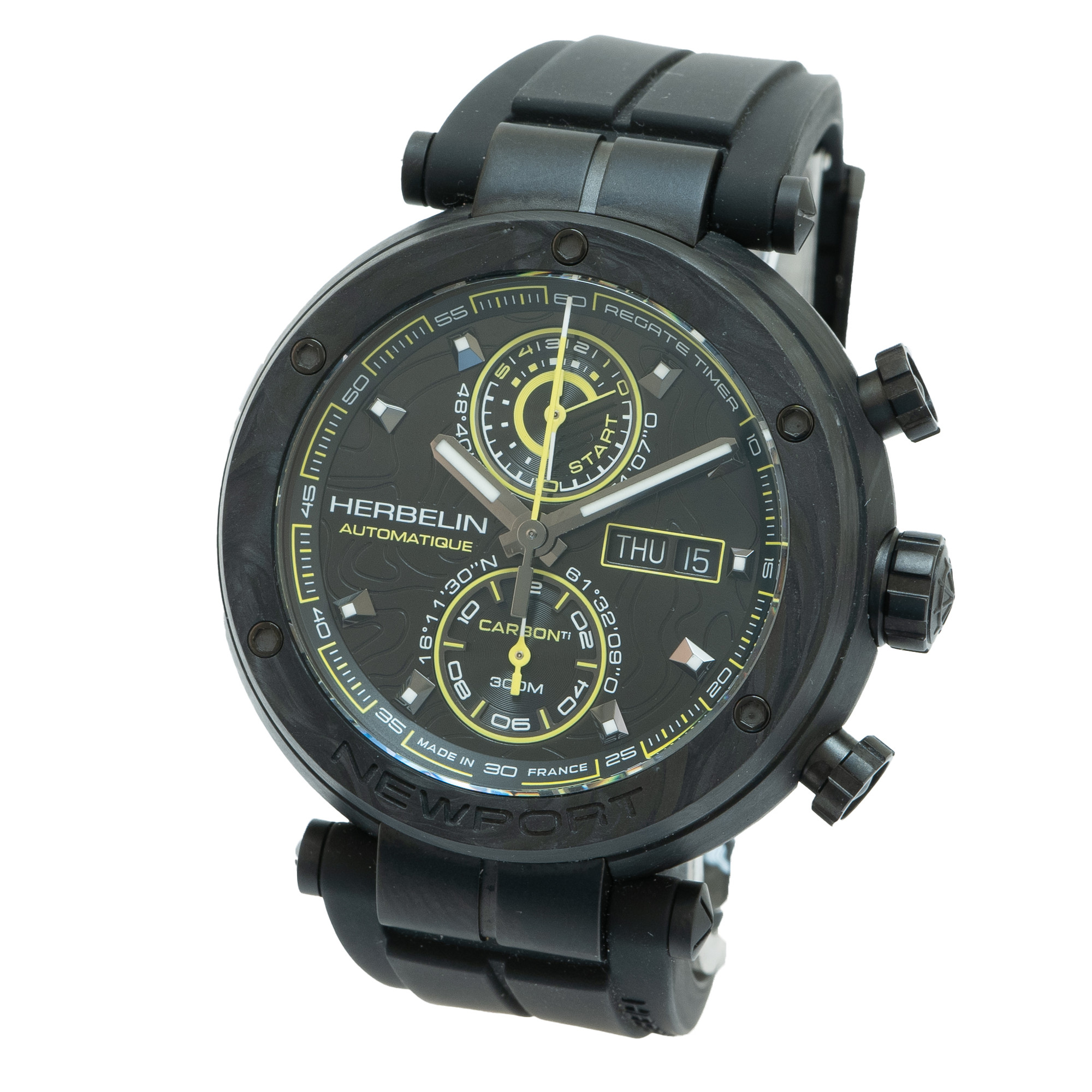 Herbelin Newport Carbon 288 Chronograph *Limited Edition* - Inventory 5642